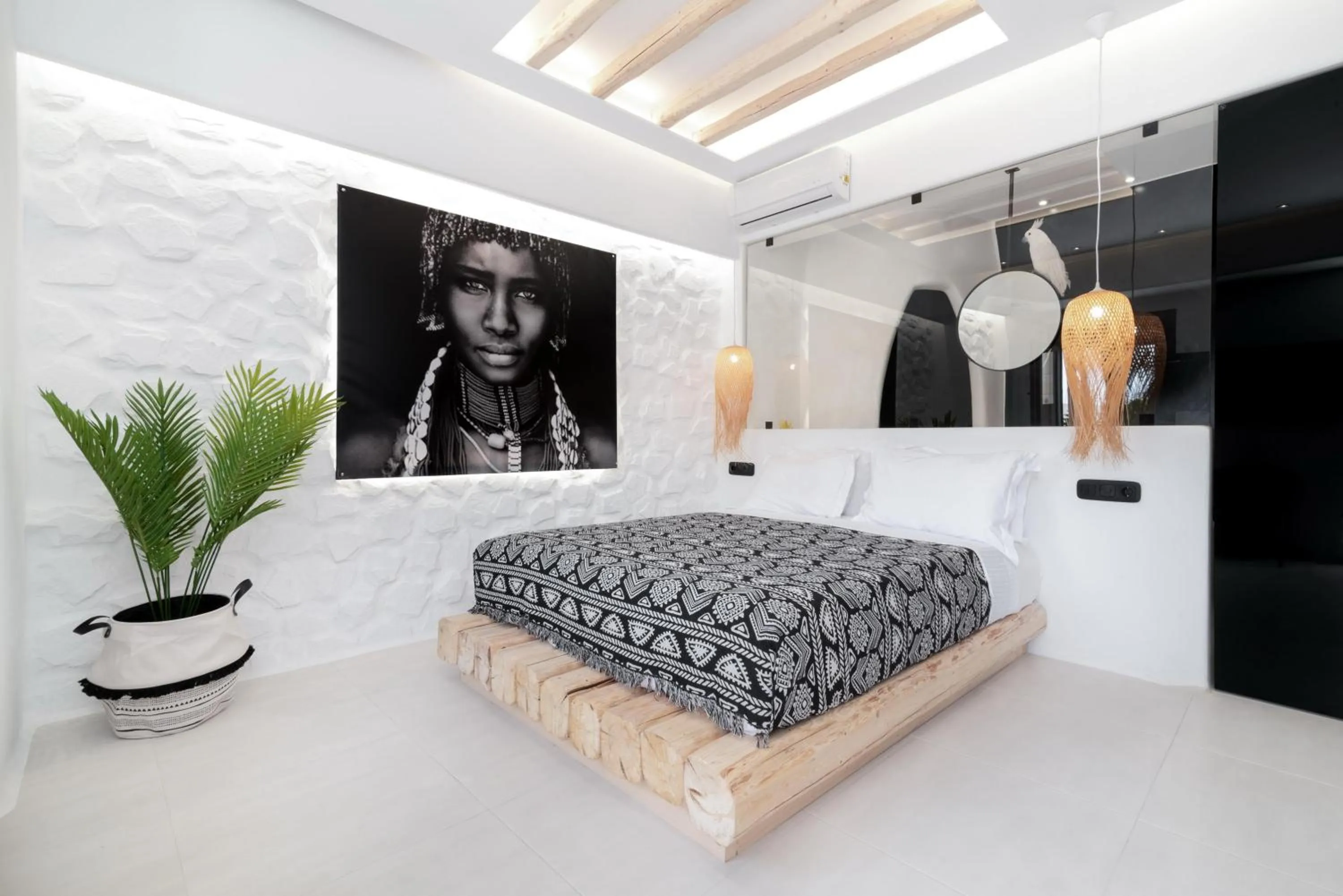 Bedroom in Portara Seaside Luxury Suites