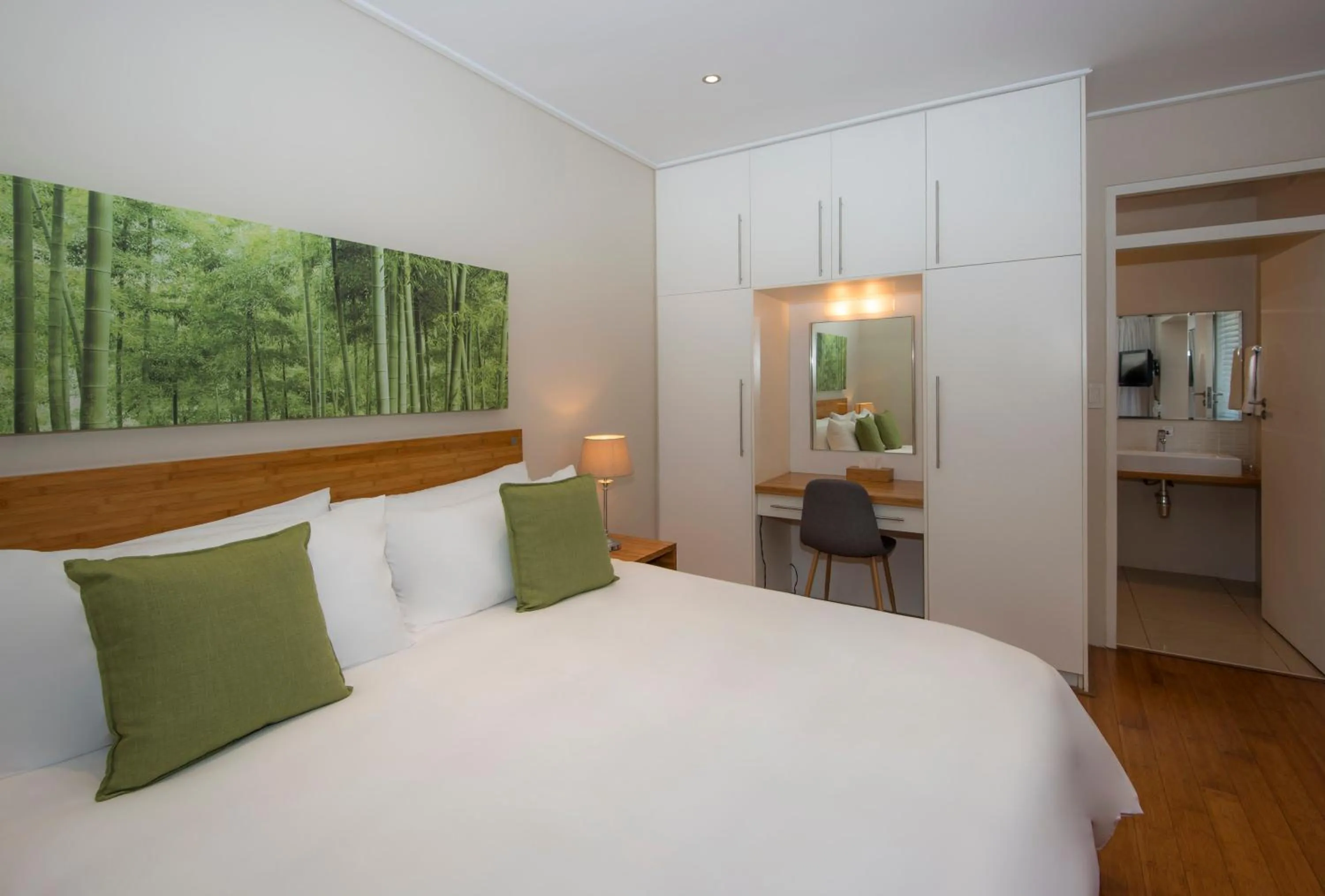 Bed in Bamboo Guest House