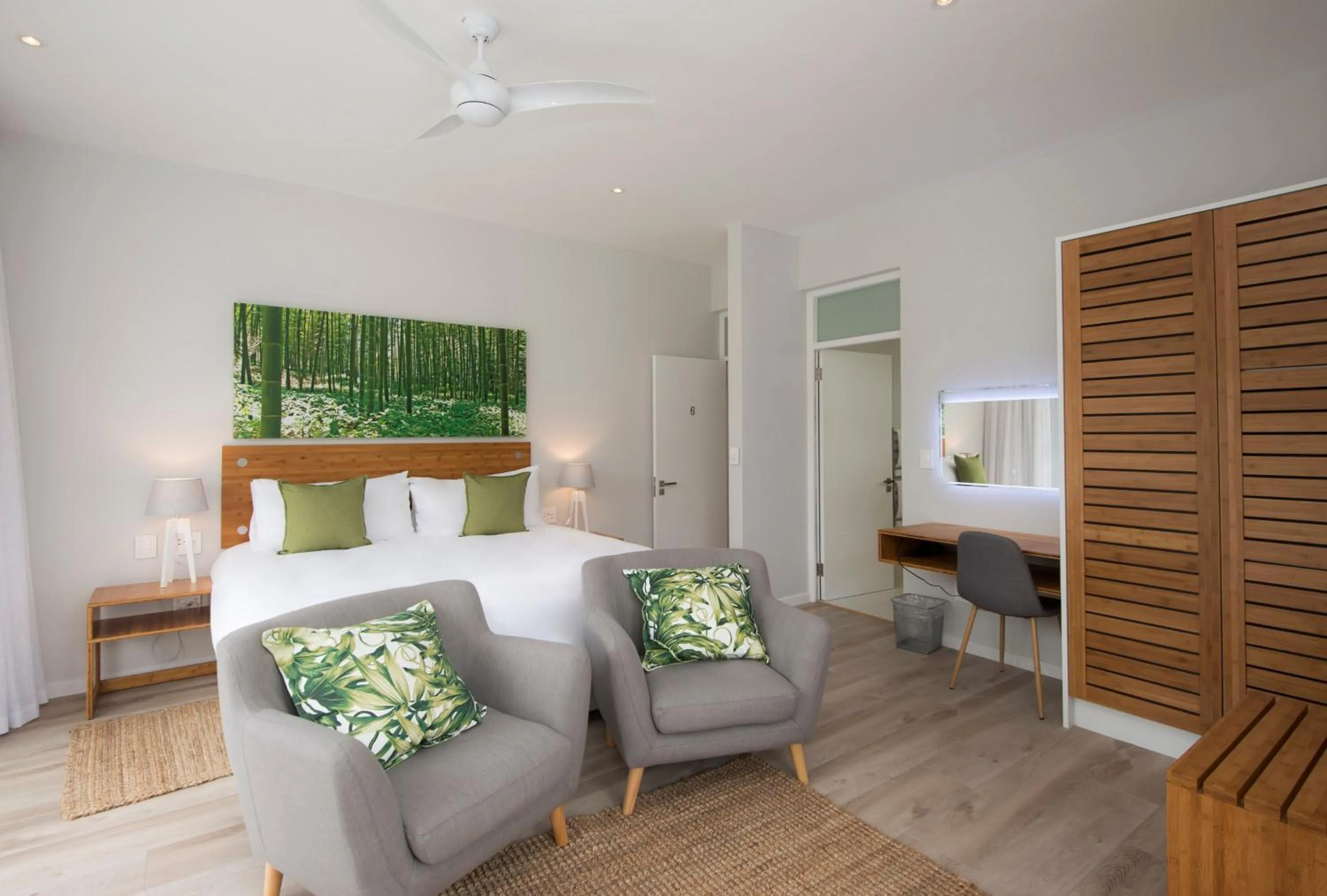 Bed in Bamboo Guest House