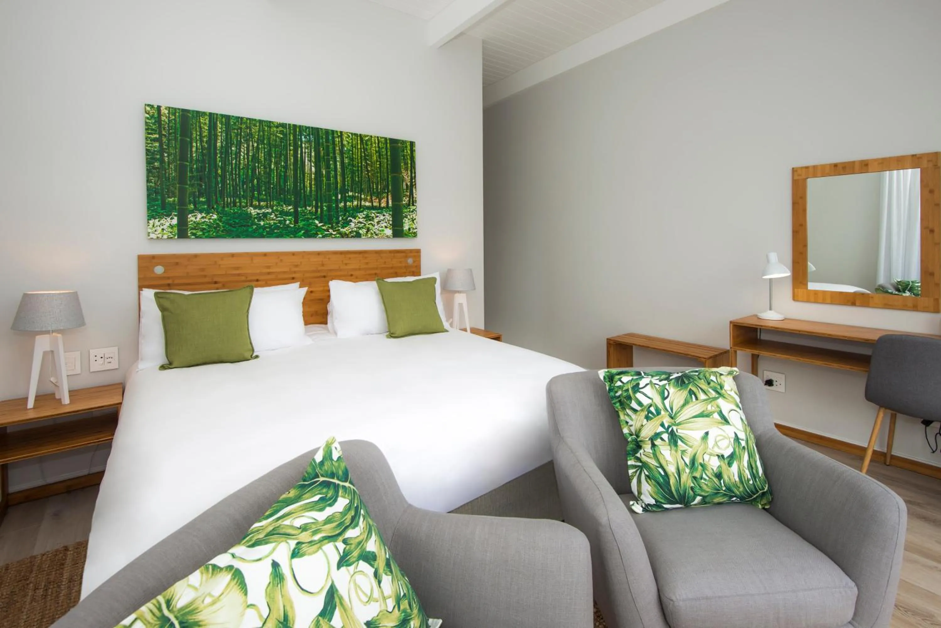 Bed in Bamboo Guest House