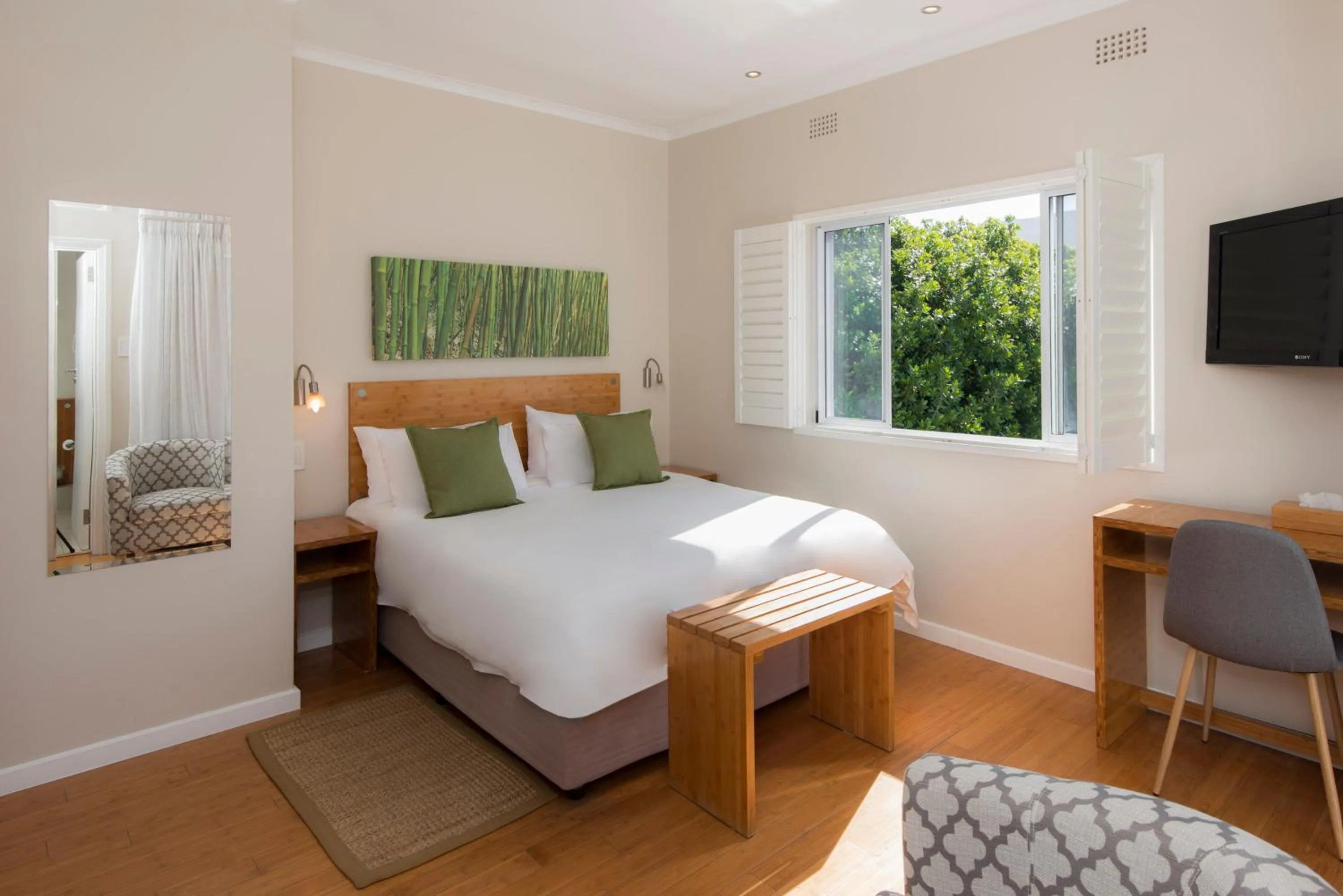 Bed in Bamboo Guest House