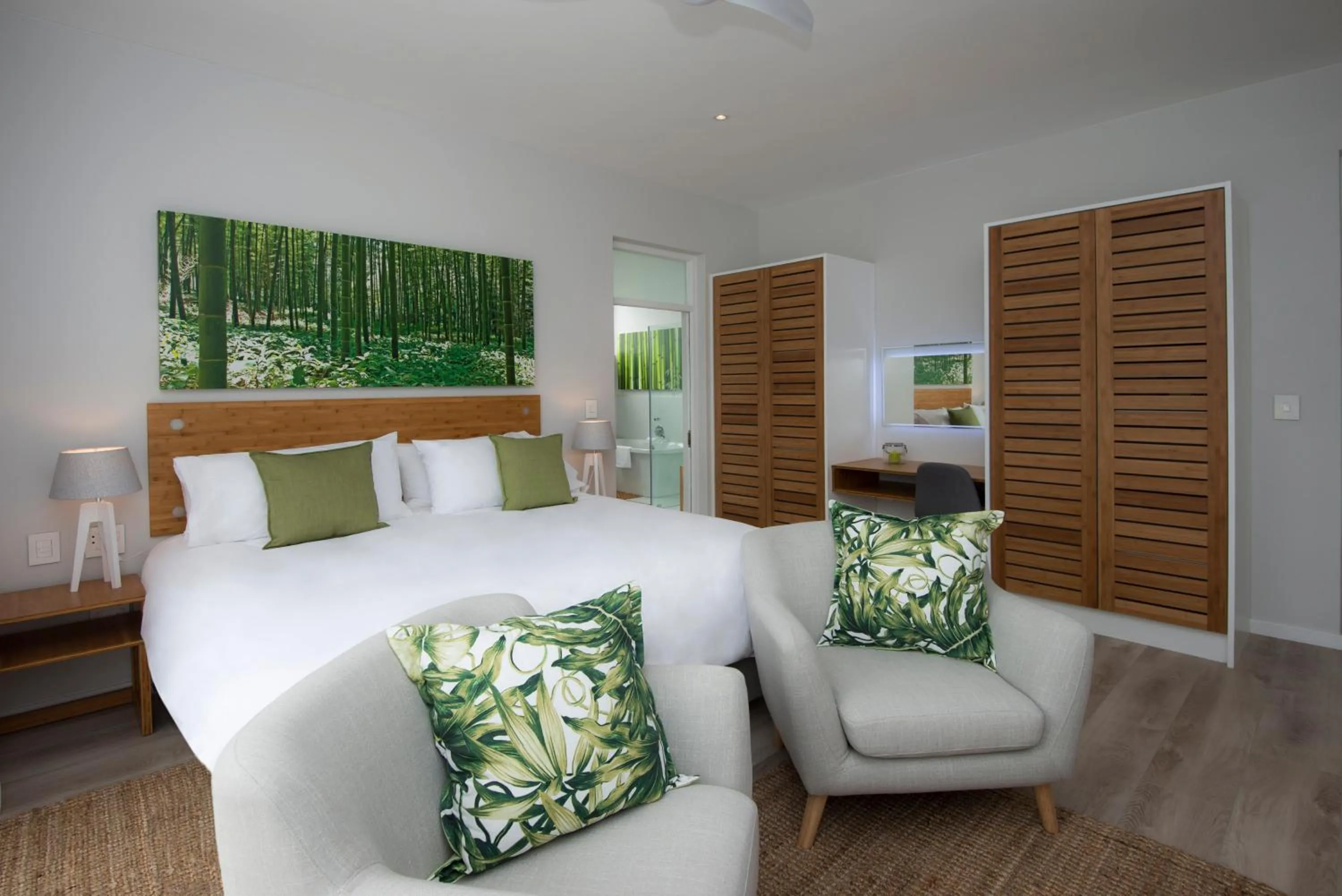 Bed in Bamboo Guest House