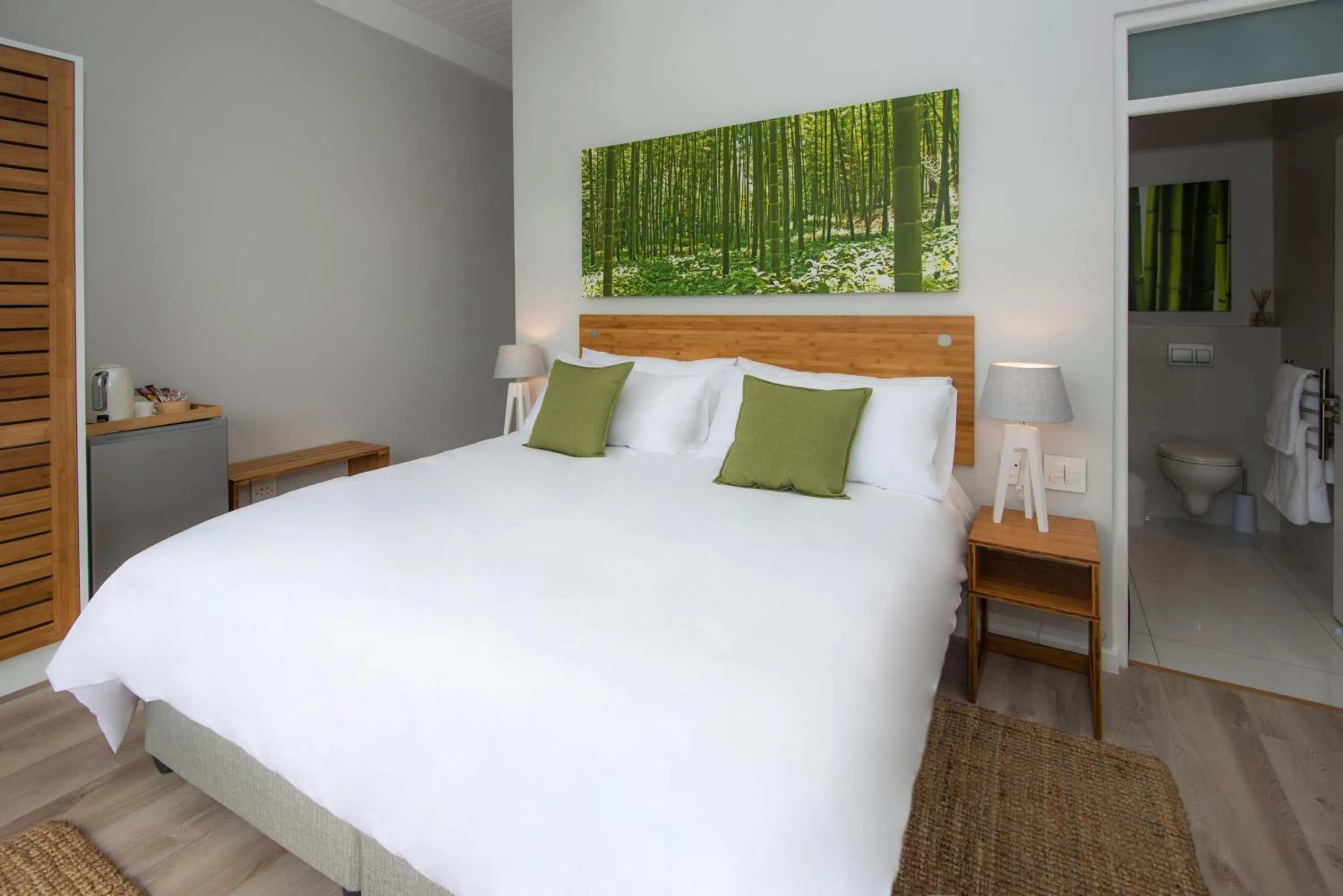 Bed in Bamboo Guest House