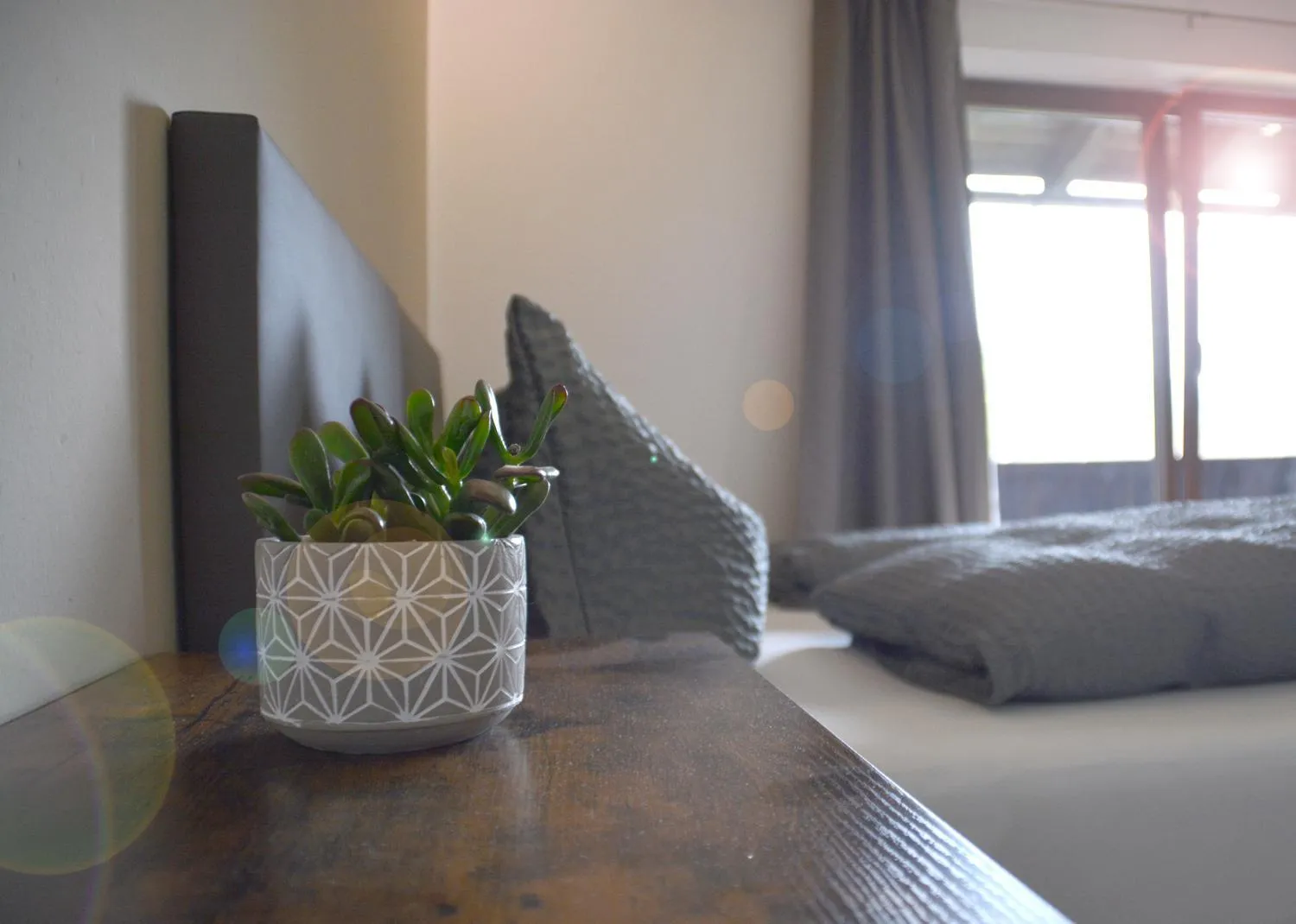 Bed in Pension Almhof Baumgarten