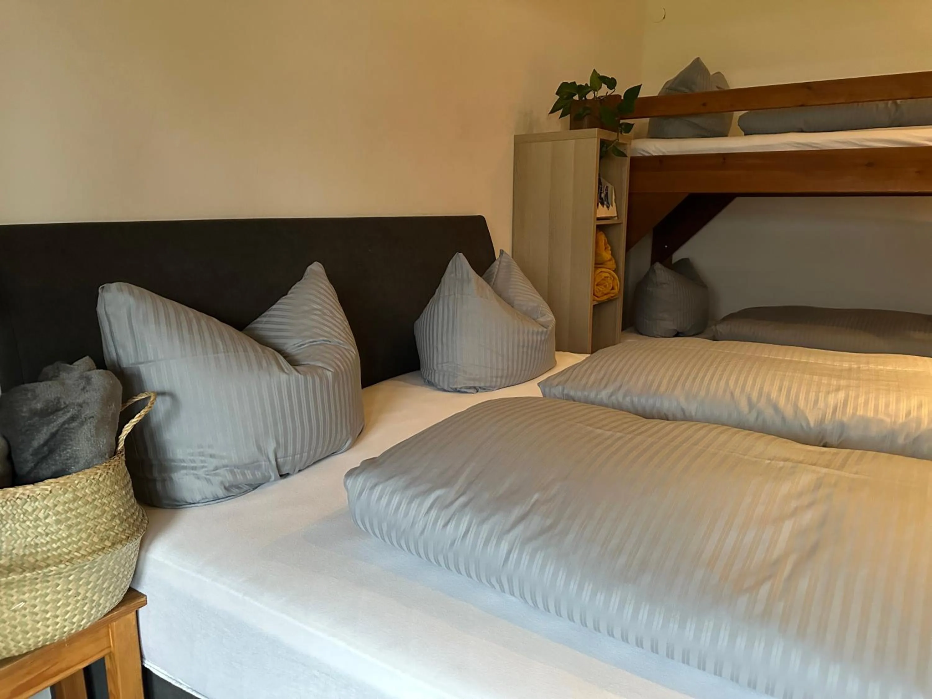 Bed in Pension Almhof Baumgarten