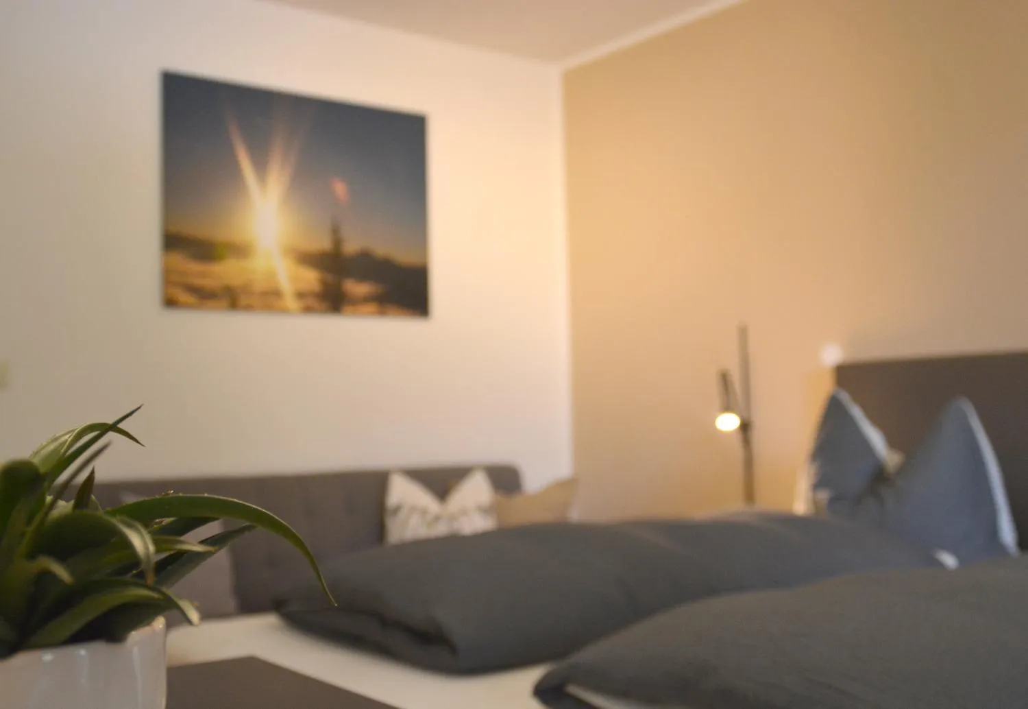 Bed in Pension Almhof Baumgarten