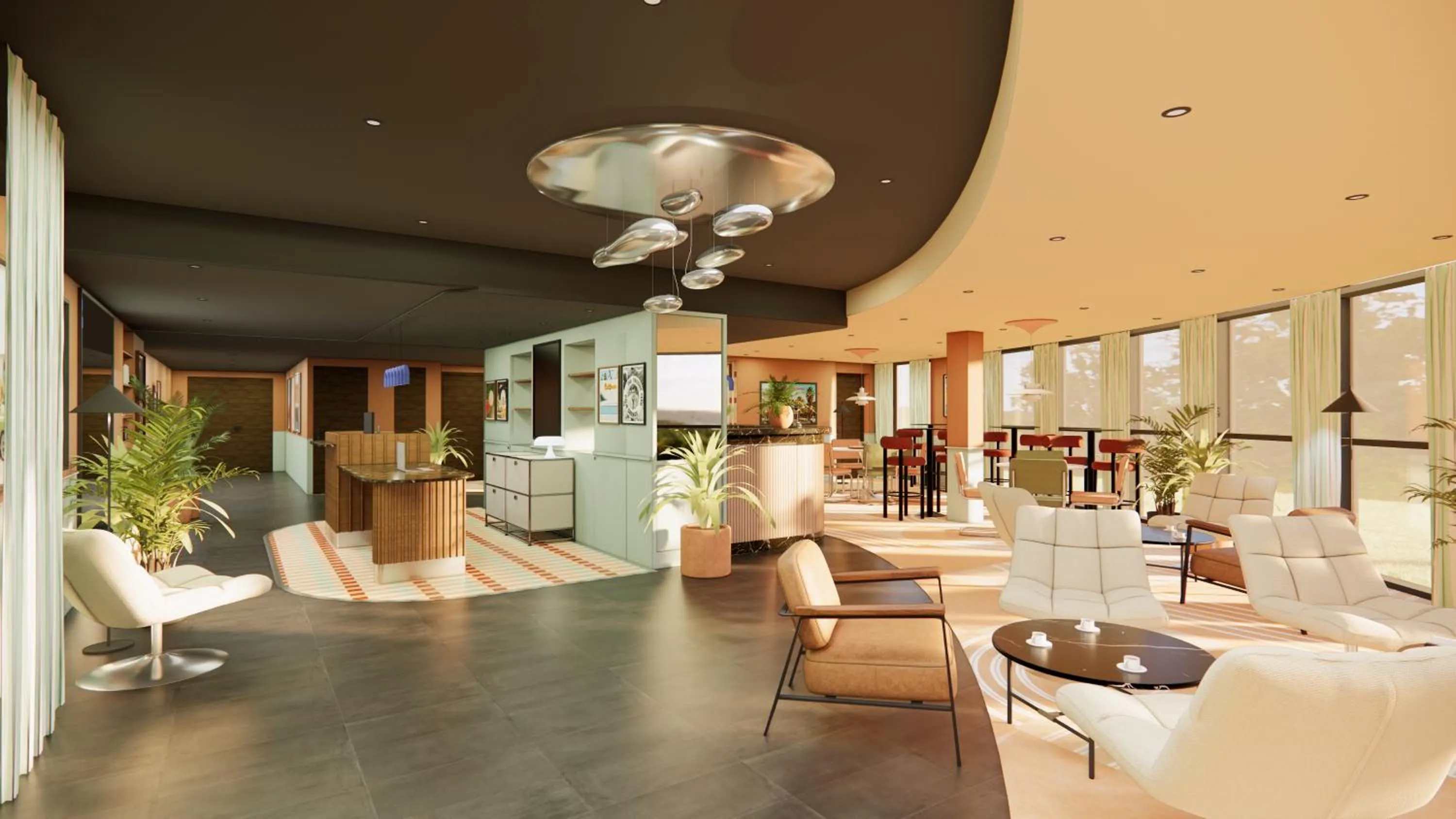 Lobby or reception in Ibis Styles Nantes Saint Herblain