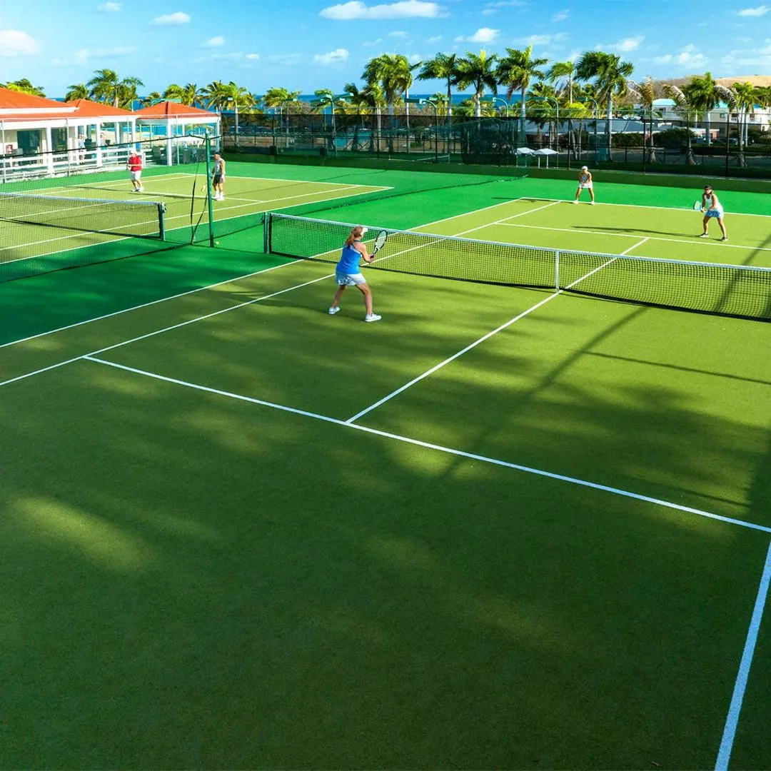 Tennis court in The Buccaneer Beach & Golf Resort