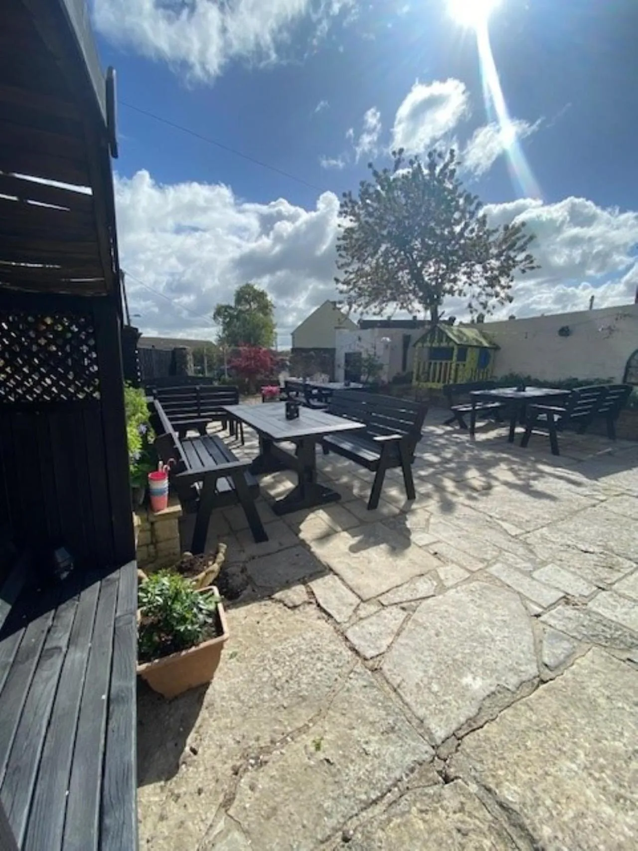 Garden in The Ilchester Arms Hotel, Ilchester Somerset