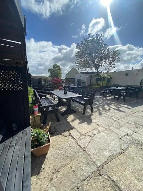 Garden in The Ilchester Arms Hotel, Ilchester Somerset