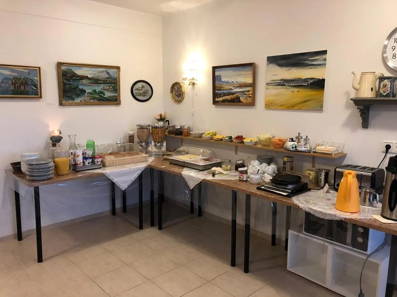 Breakfast in Lambastadir Guesthouse