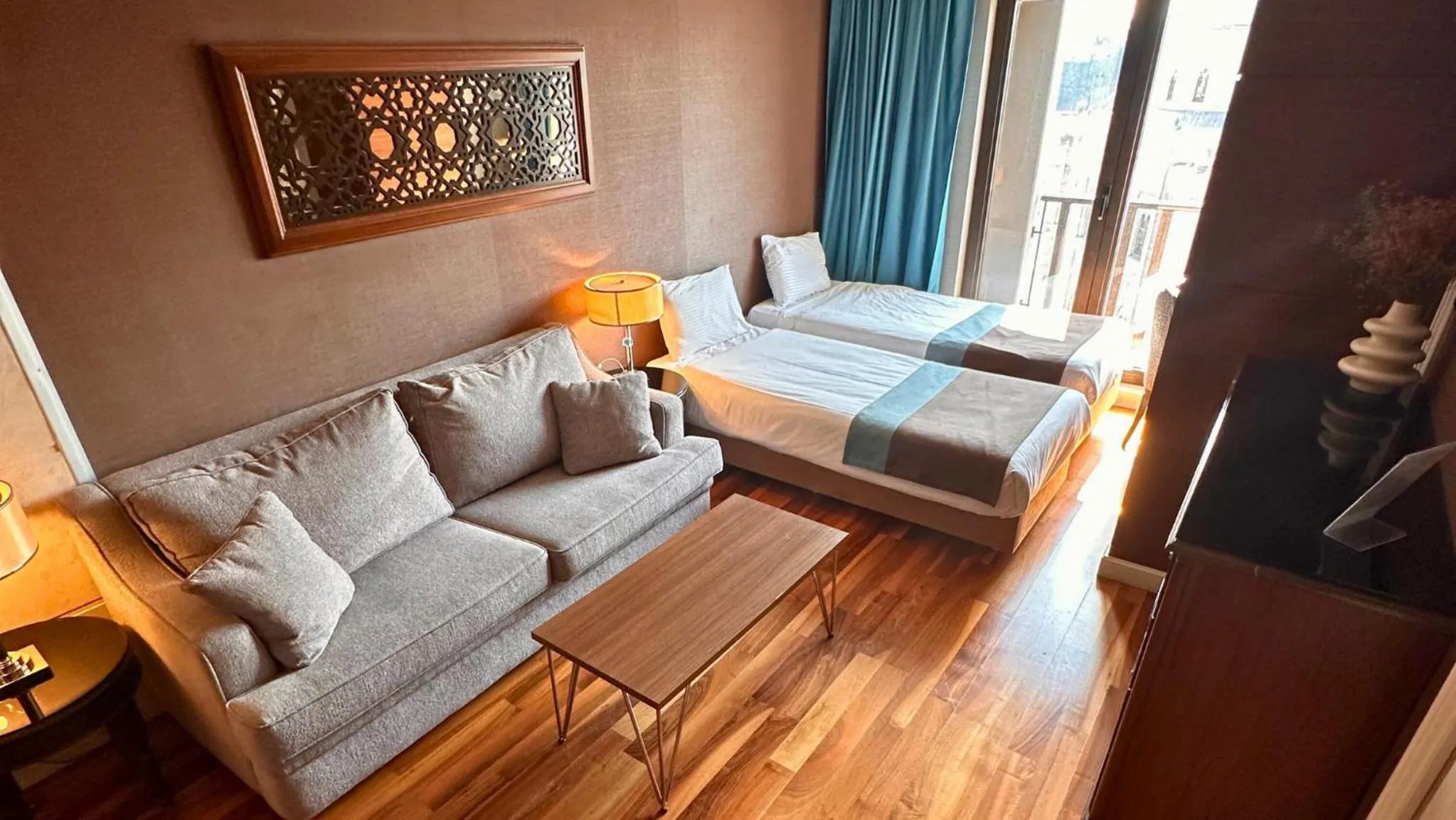 Bed in Grand Durmaz Hotel