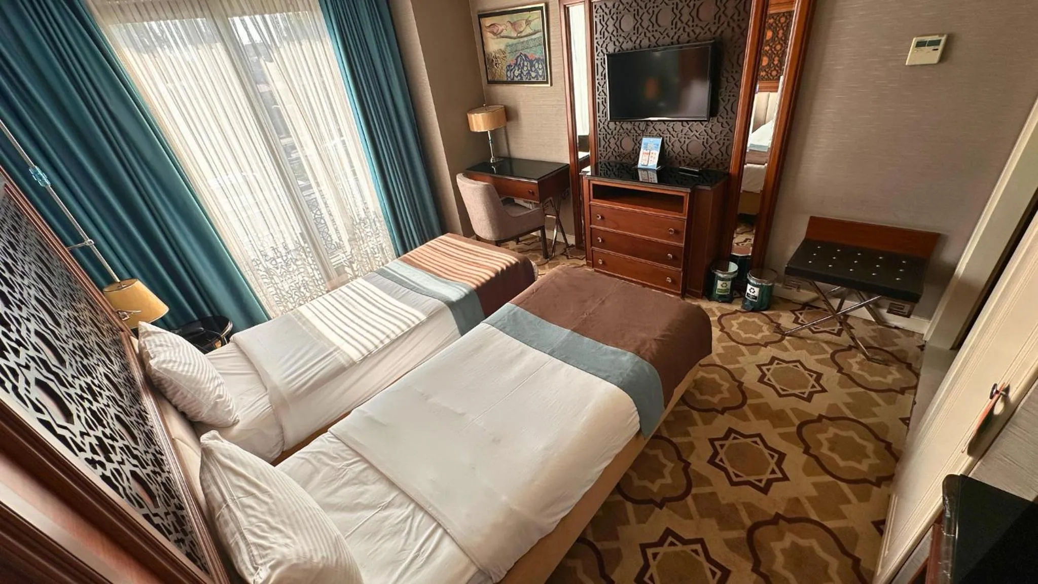 Bed in Grand Durmaz Hotel