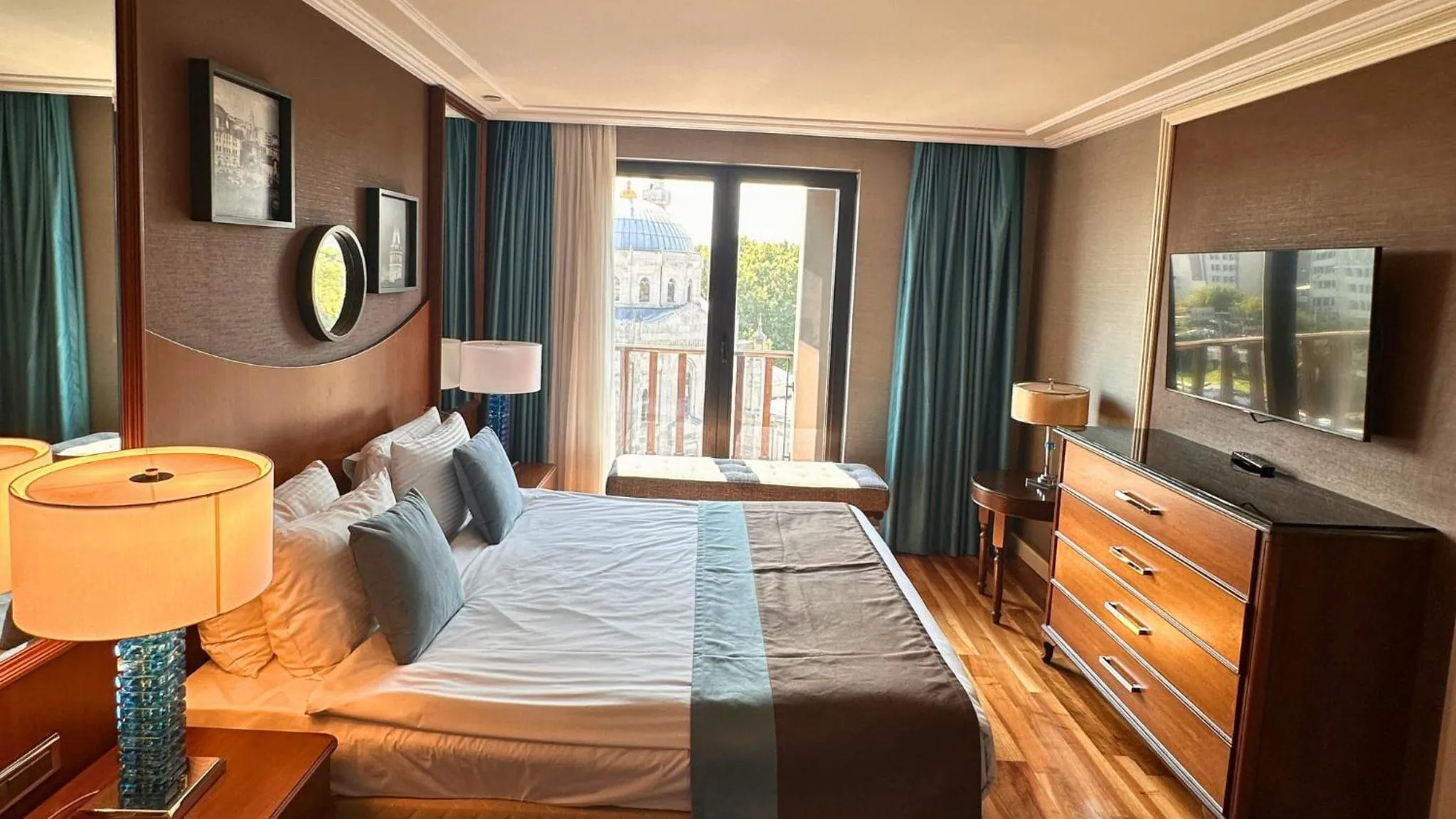 Bed in Grand Durmaz Hotel