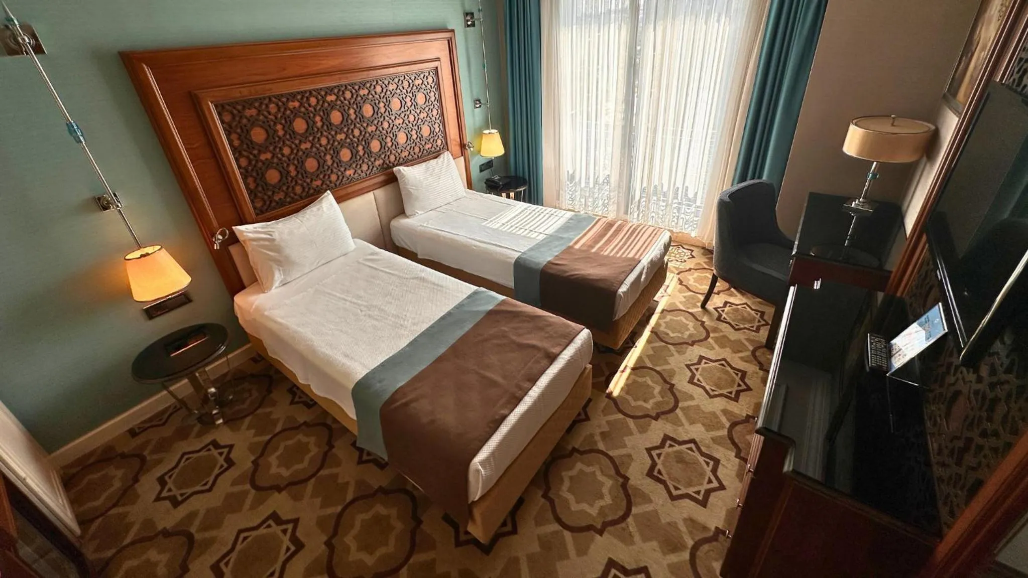 Bed in Grand Durmaz Hotel