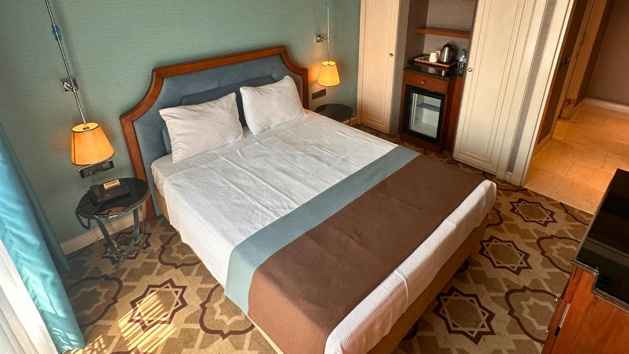 Bed in Grand Durmaz Hotel