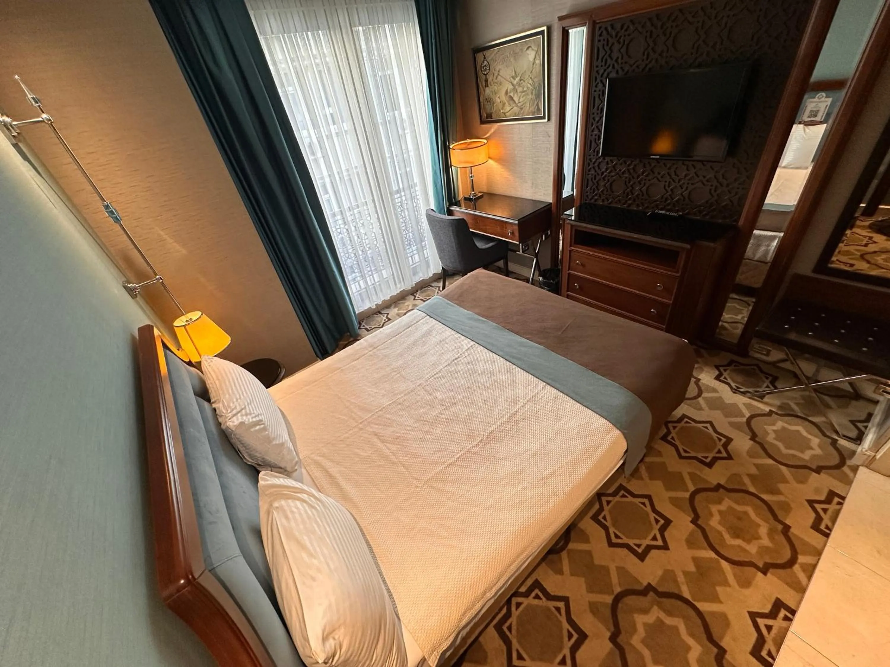 Bed in Grand Durmaz Hotel