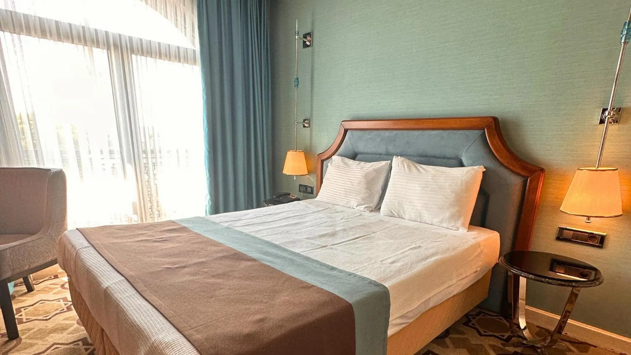 Bed in Grand Durmaz Hotel