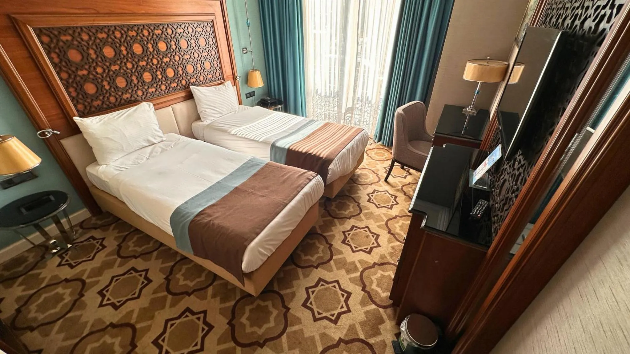 Bed in Grand Durmaz Hotel