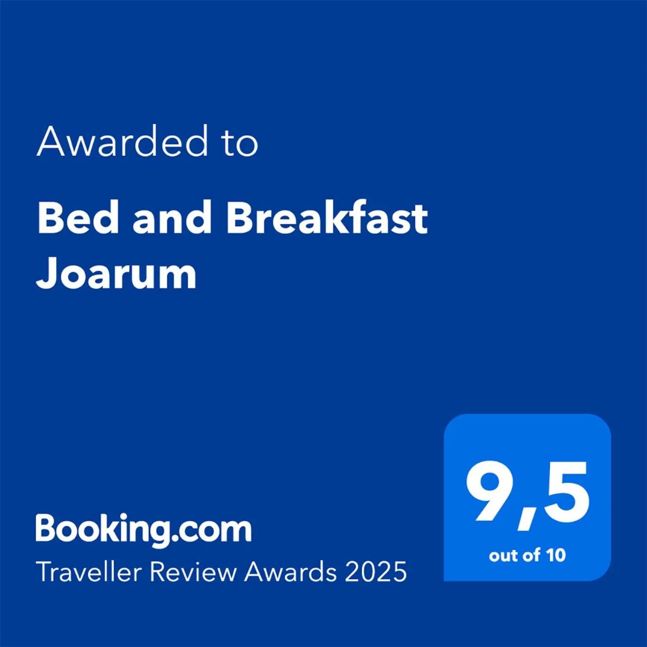 Certificate/Award in Bed and Breakfast Joarum