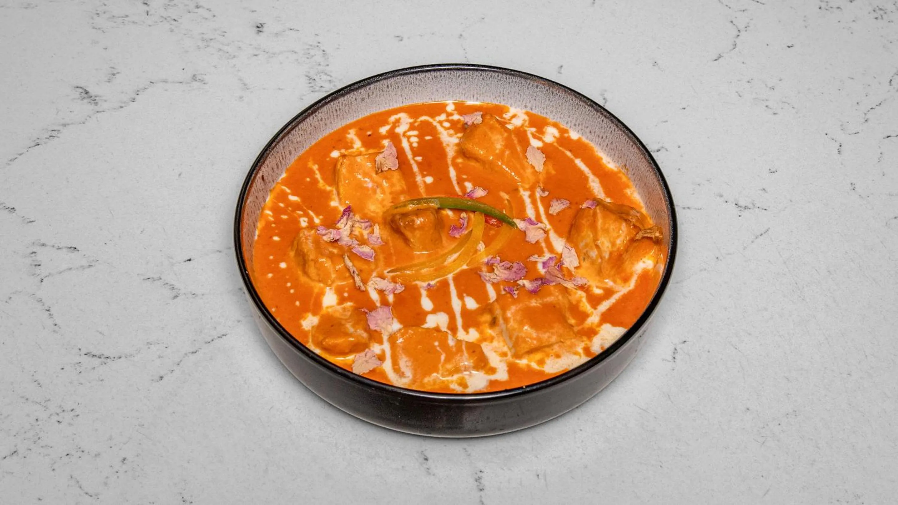 Food in The Strand Hotel, the former residence of Oscar Wilde