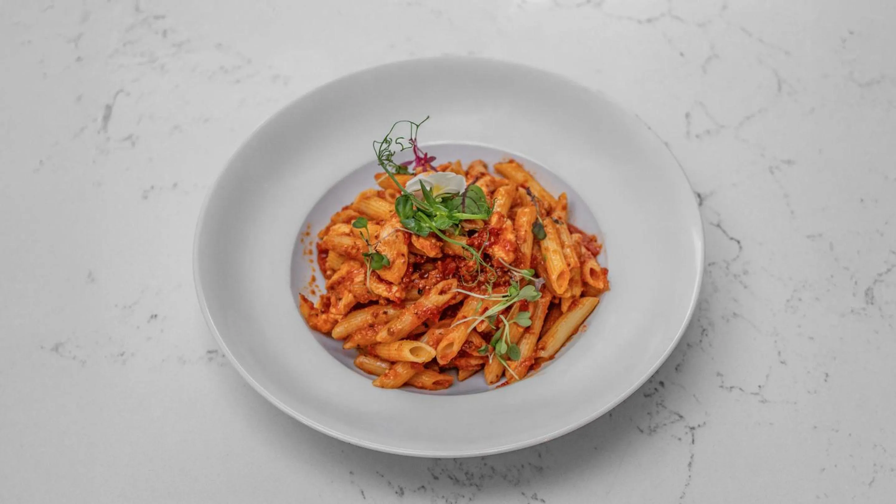 Food in The Strand Hotel, the former residence of Oscar Wilde