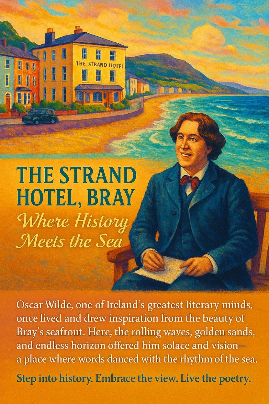 People in The Strand Hotel, the former residence of Oscar Wilde