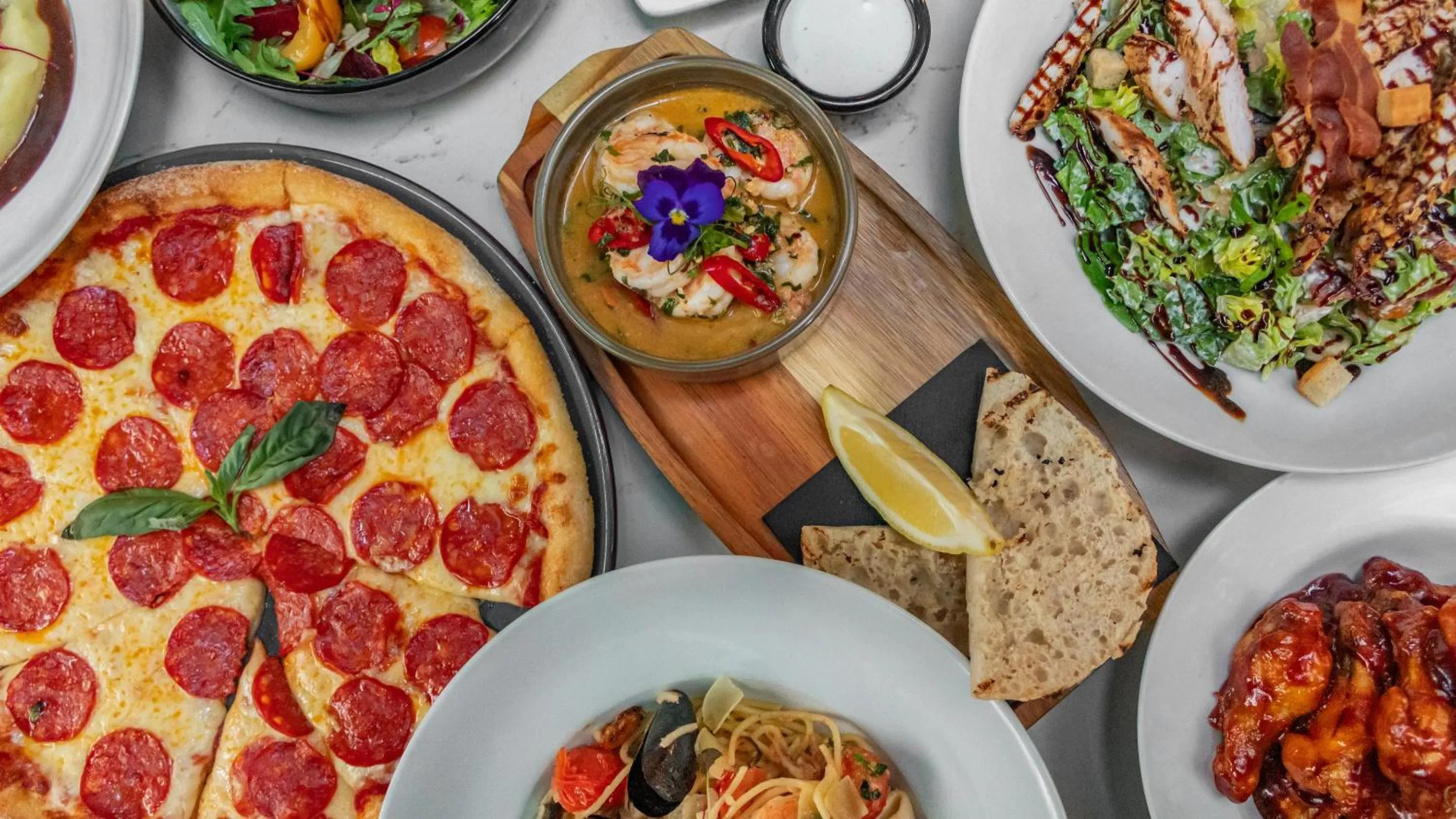 Food in The Strand Hotel, the former residence of Oscar Wilde