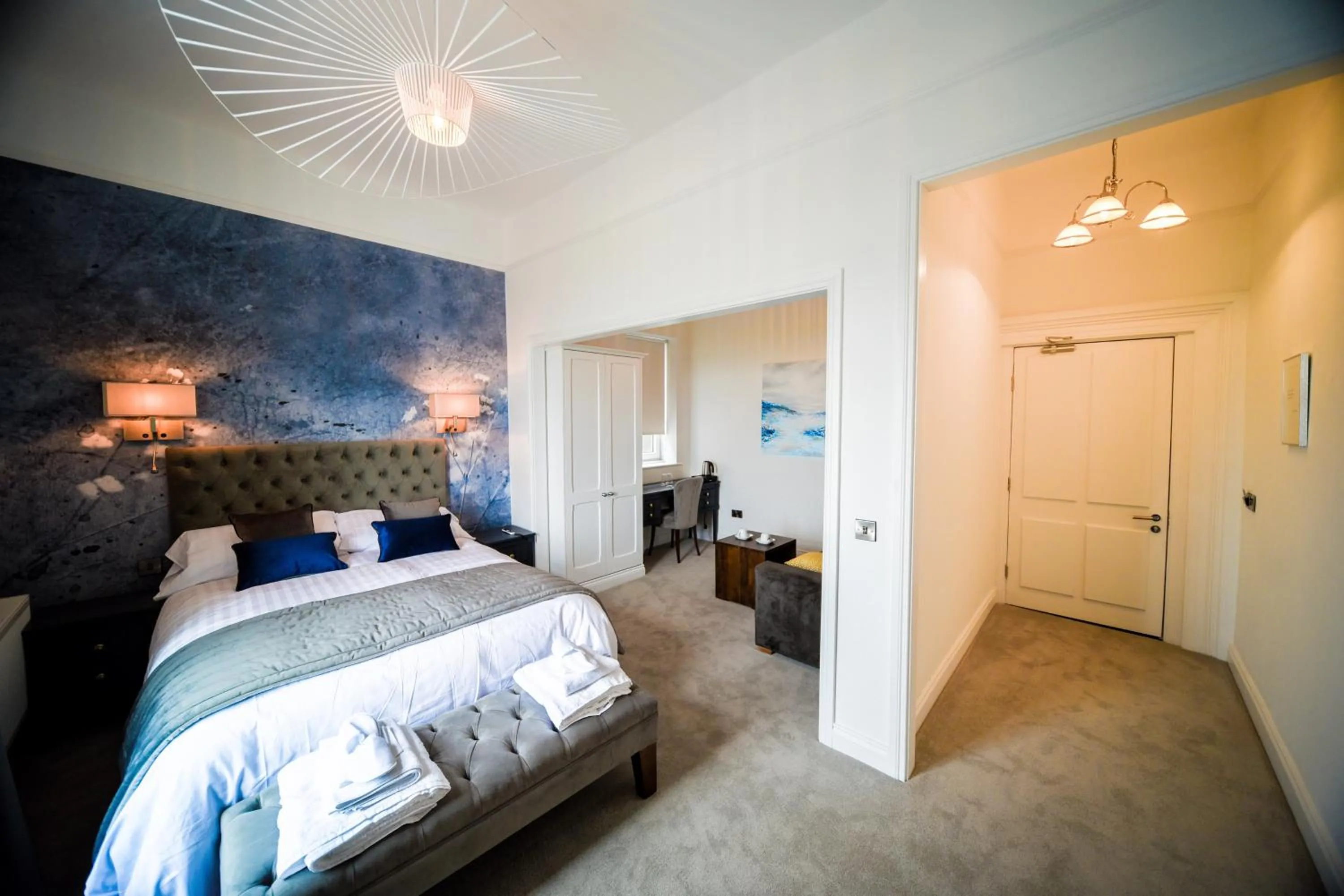 Bedroom, Bed in The Strand Hotel, the former residence of Oscar Wilde