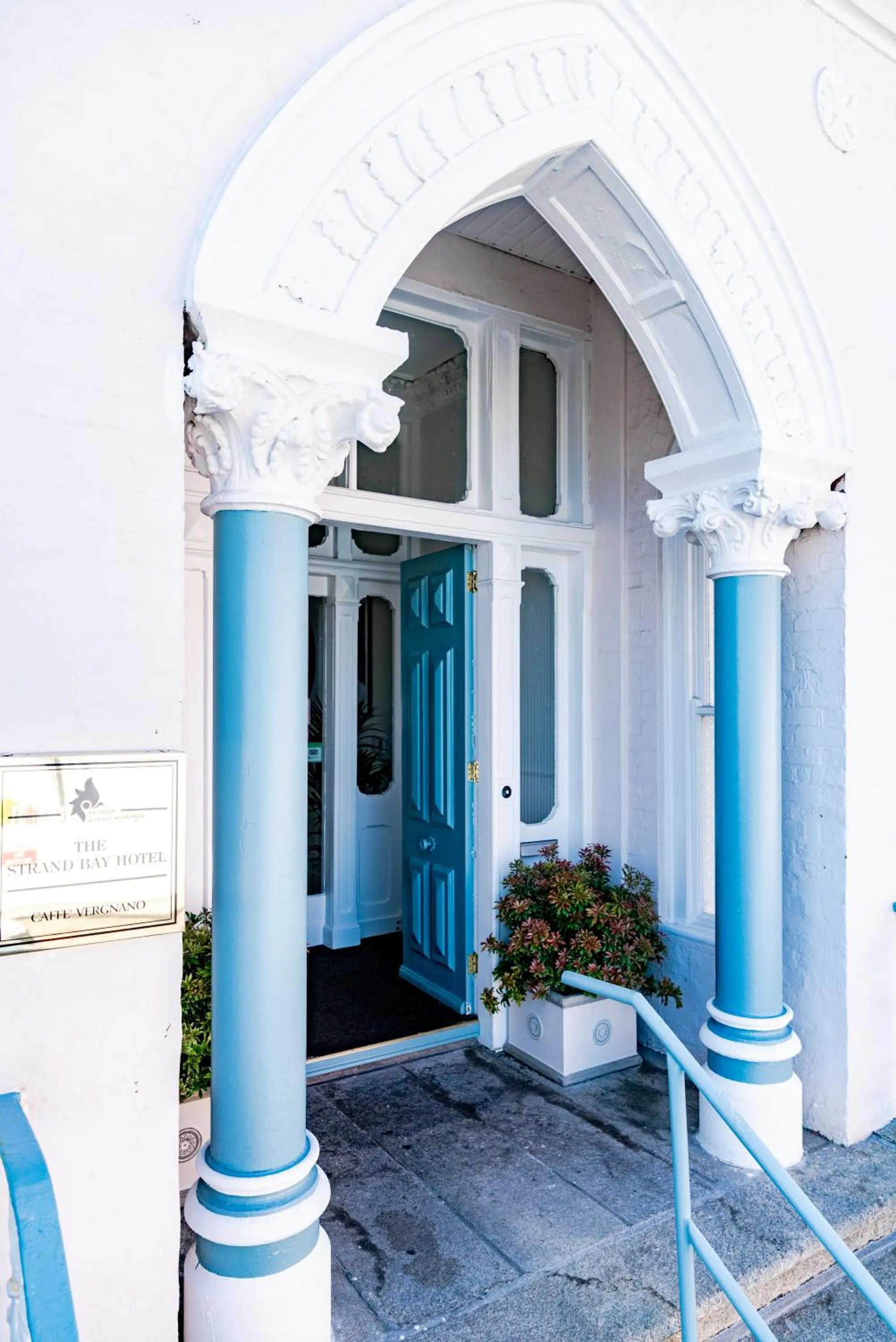 Facade/entrance in The Strand Hotel, the former residence of Oscar Wilde