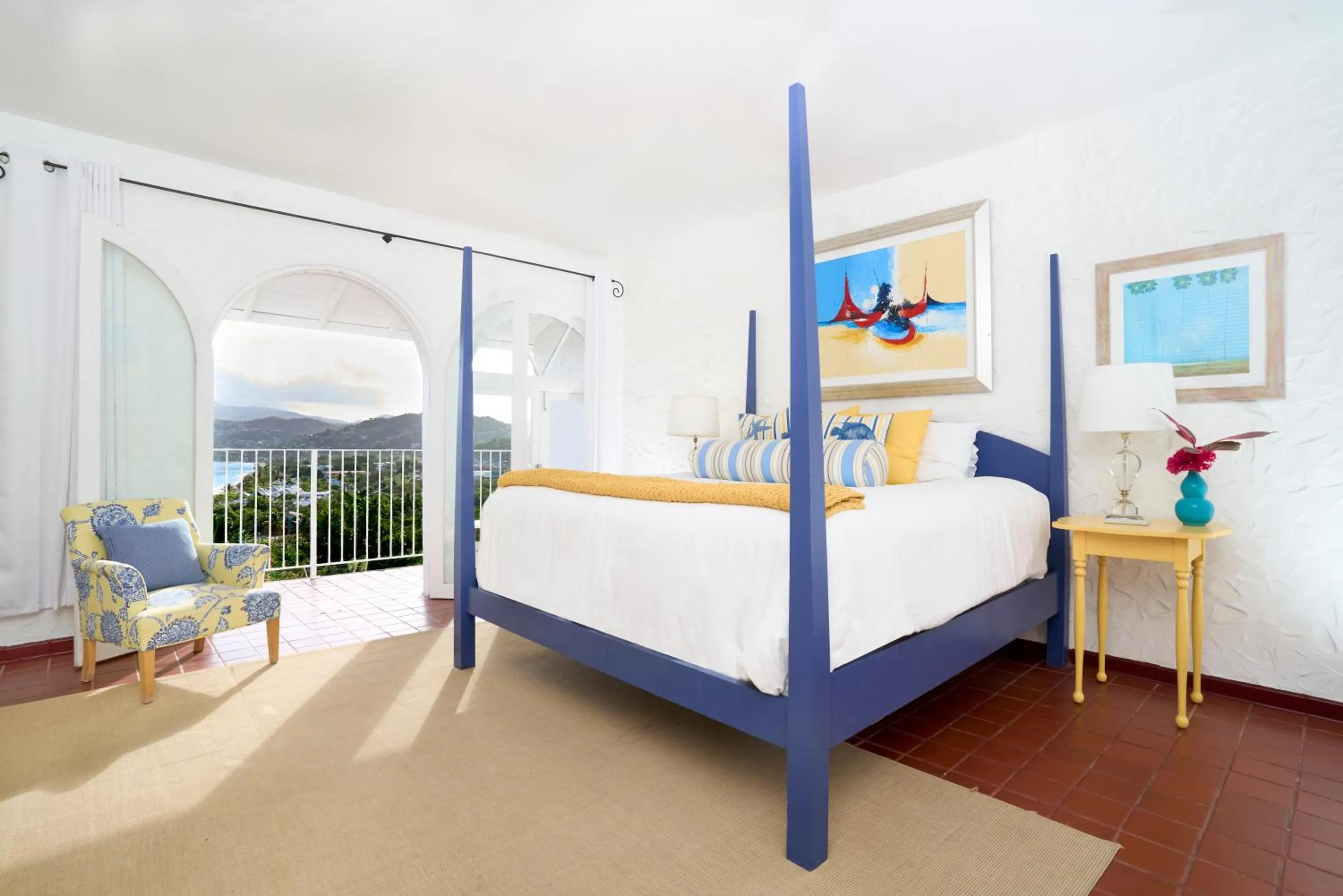 View (from property/room), Bed in Mount Cinnamon Beach & Wellness Resort