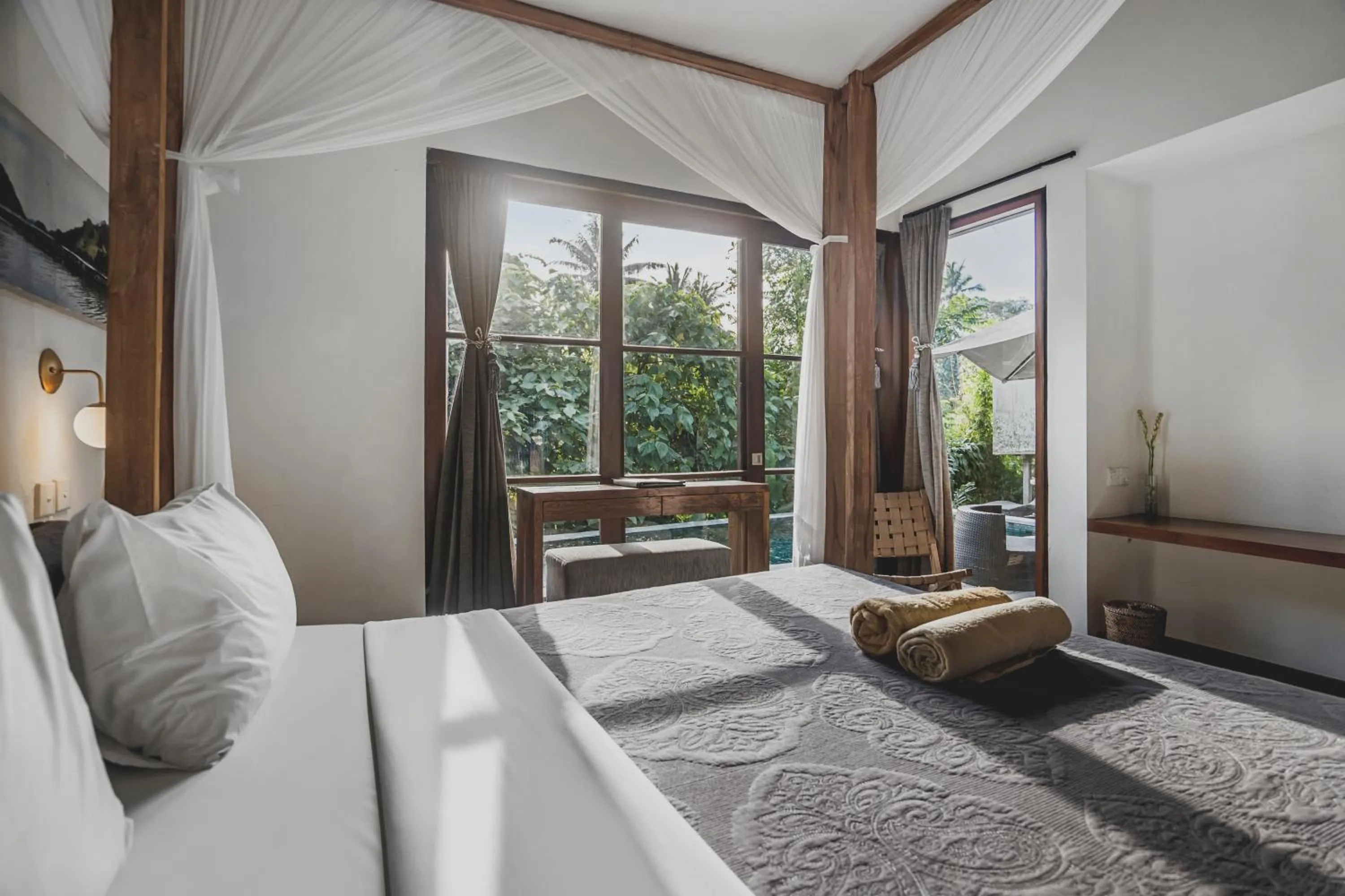 Bedroom, Bed in Luwak Ubud Villa & Jungle Suite