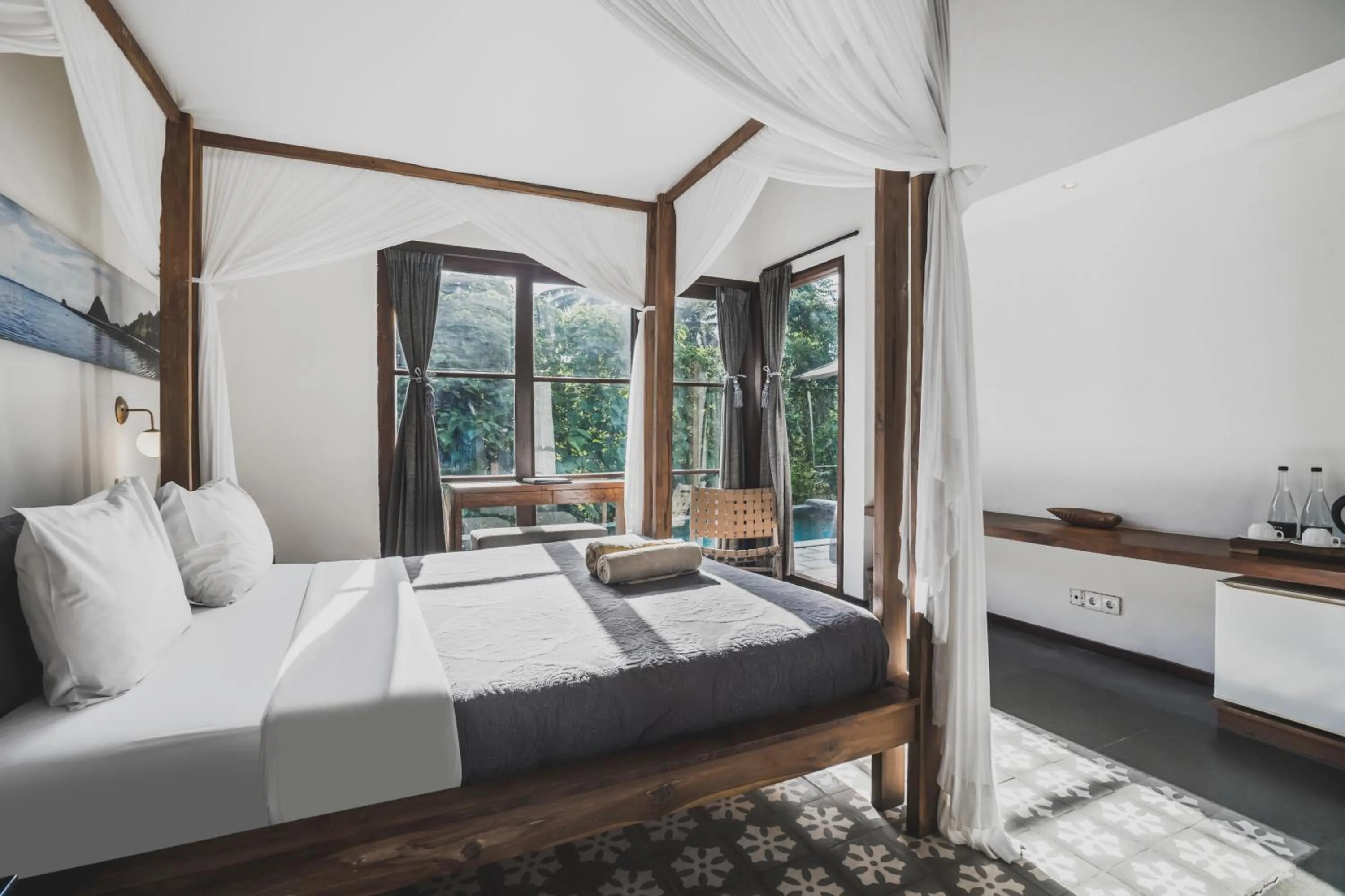 Bedroom, Bed in Luwak Ubud Villa & Jungle Suite