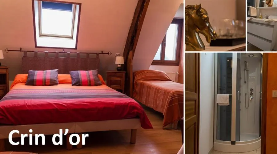 Text overlay, Bed in Chambres d'Hôtes La Ferme du Bout de la Ville