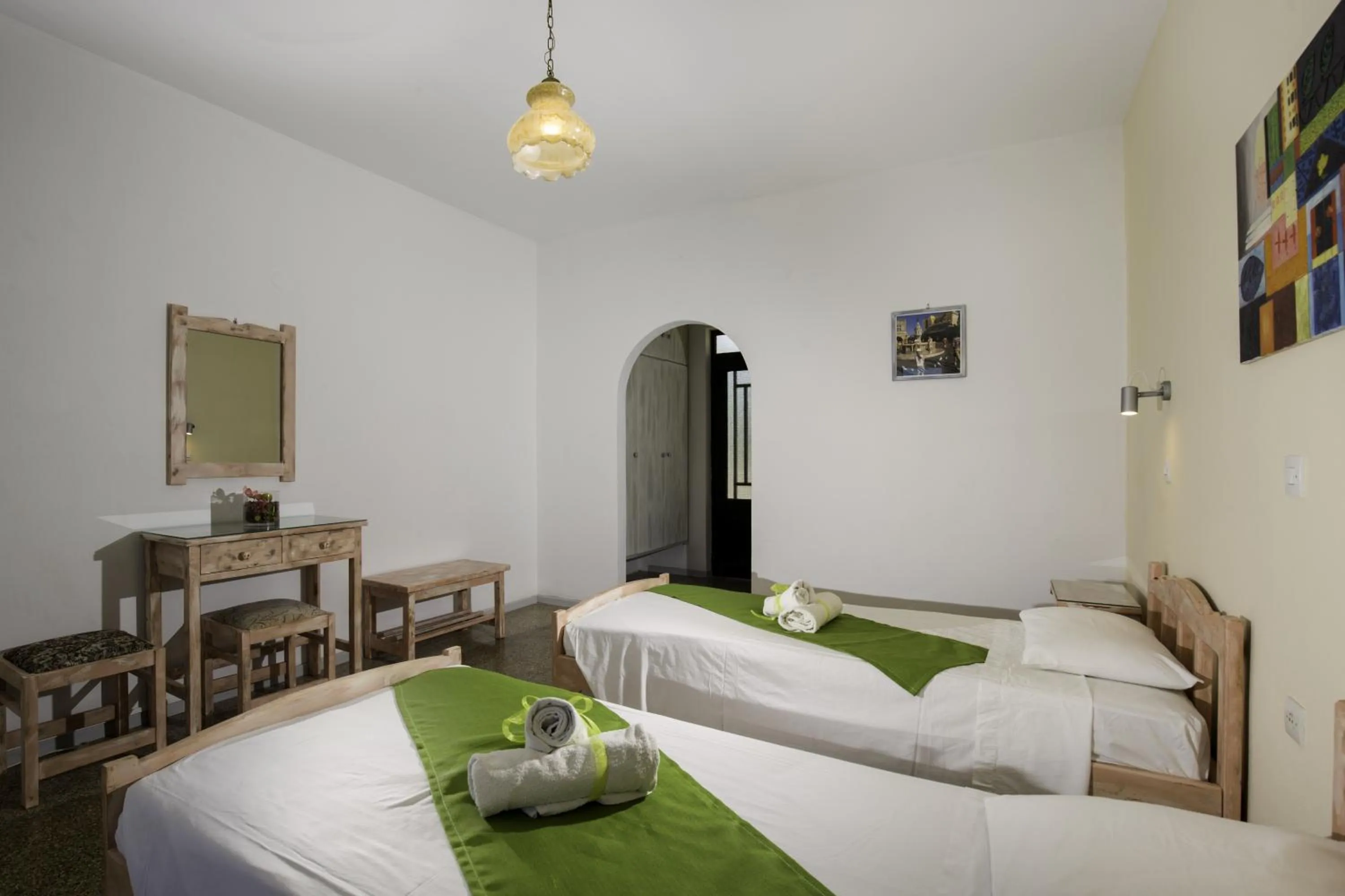 Bed in Kalathos Sun Hotel