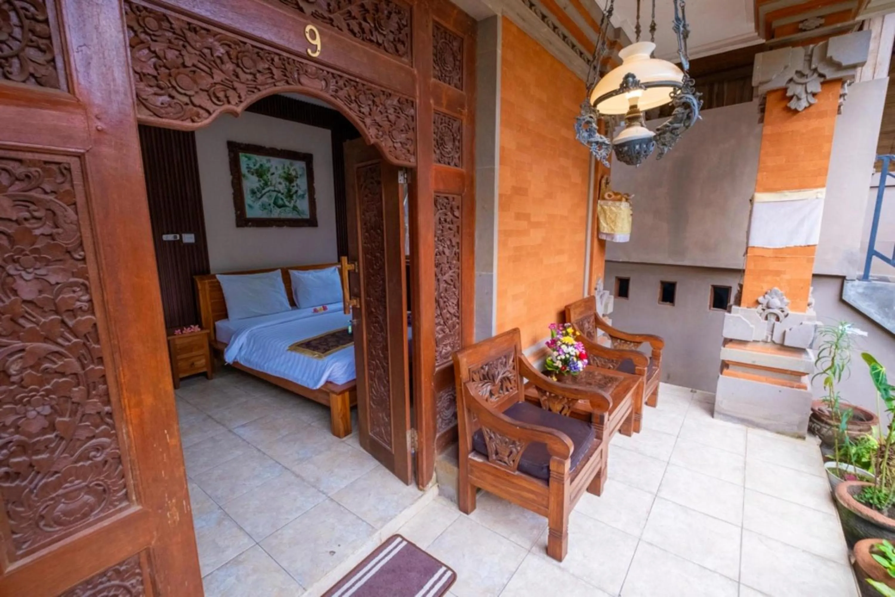 Seating area in Teba House Ubud by ecommerceloka - CHSE Certified
