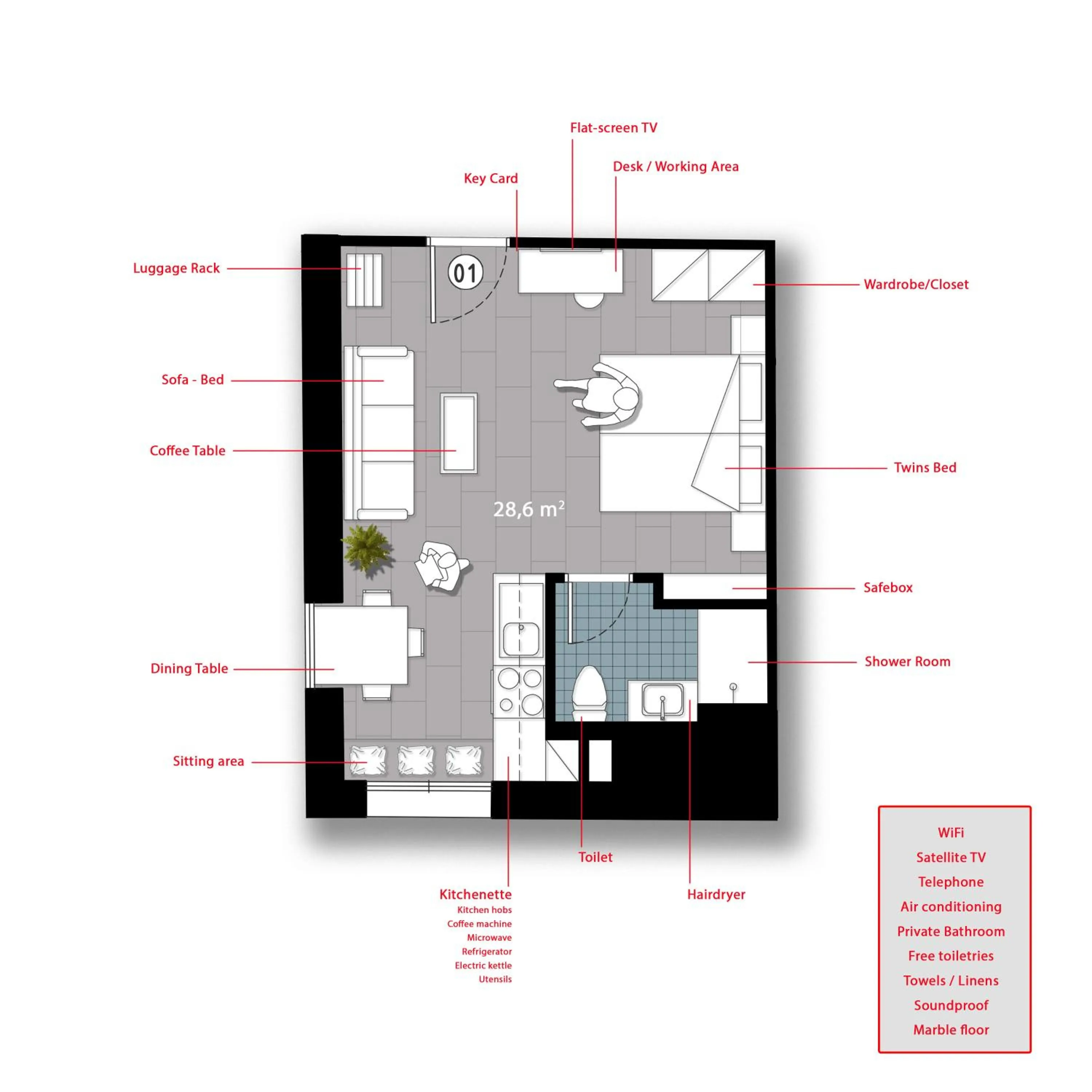 Photo of the whole room in Chios City Inn