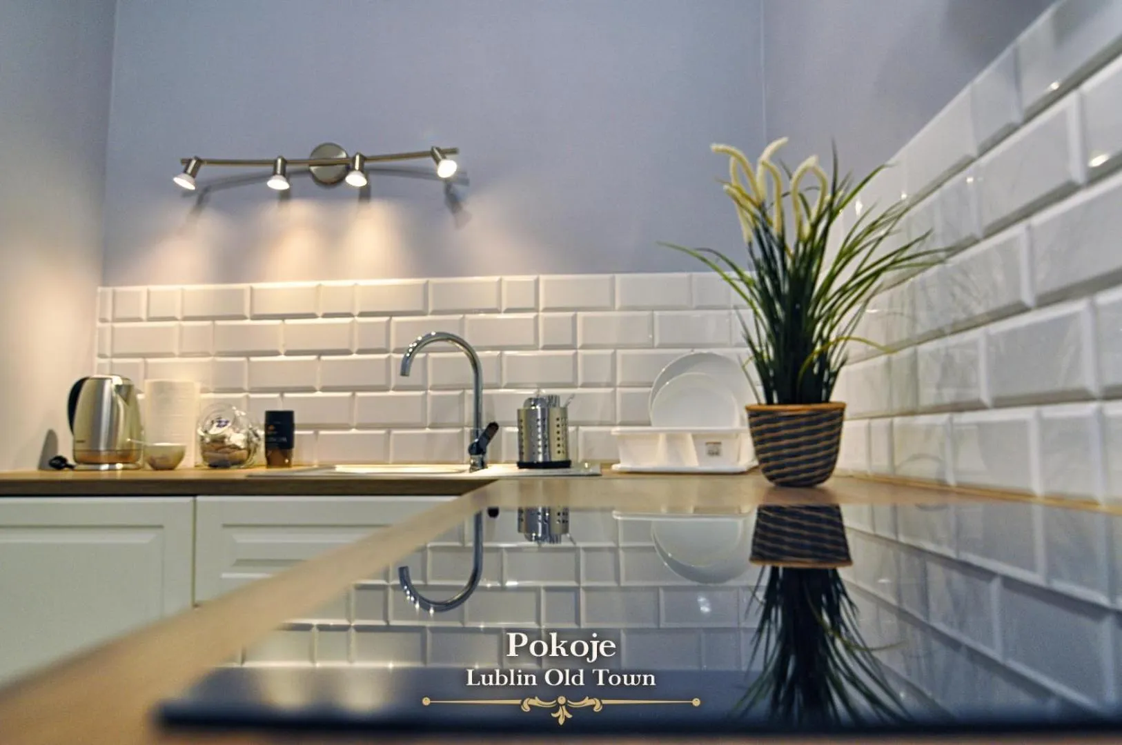 Kitchen or kitchenette in Lublin Old Town Rooms