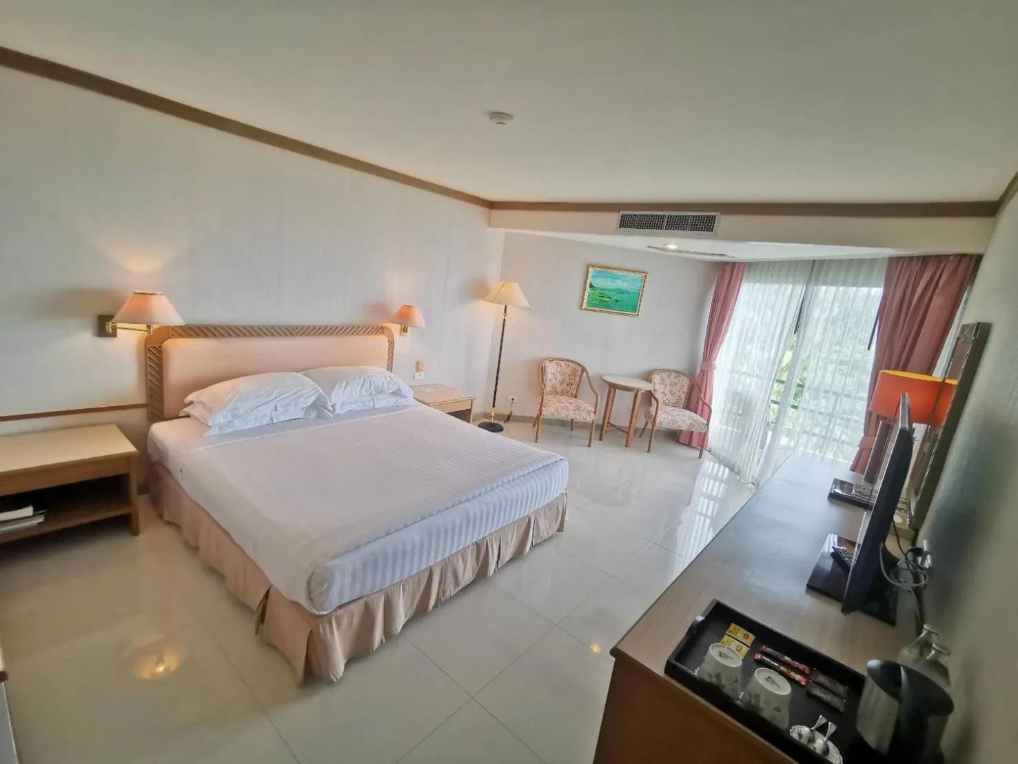 Bed in Khanom Golden Beach Hotel