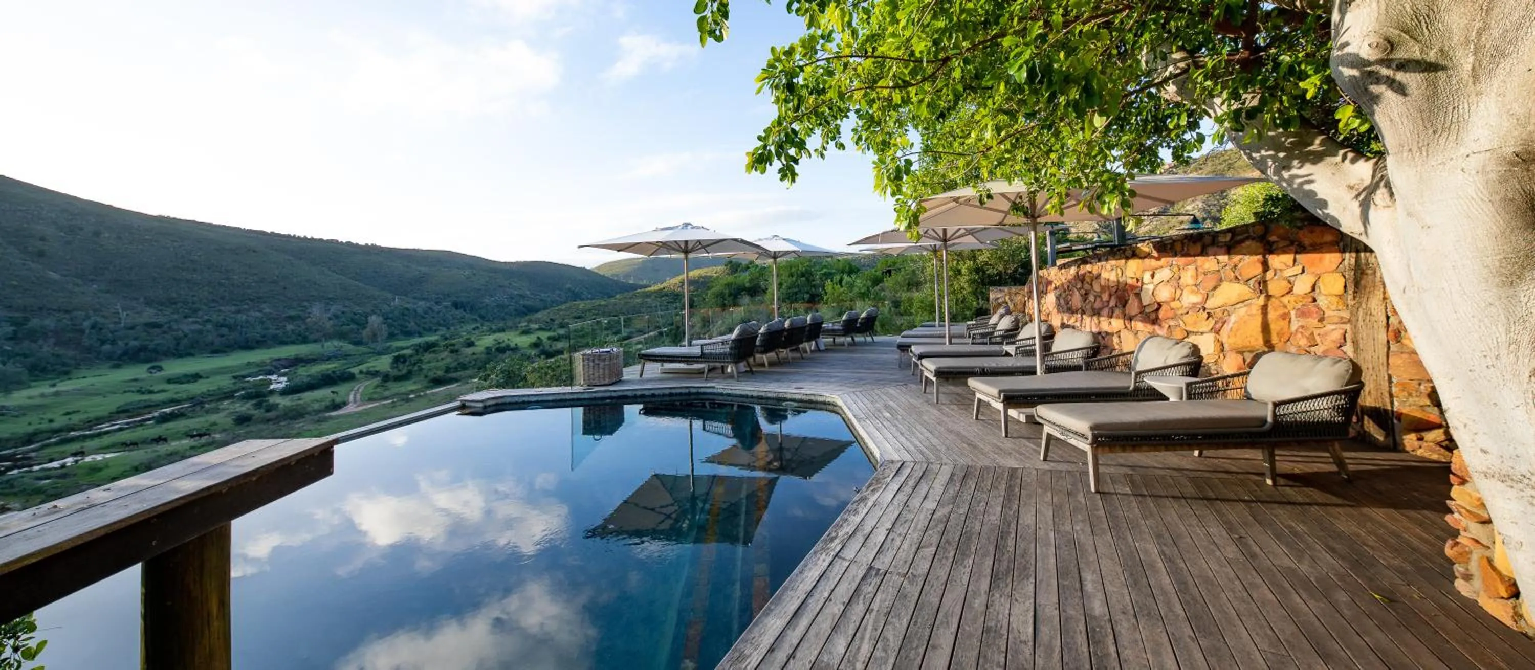 Swimming pool in Botlierskop Tented Lodge
