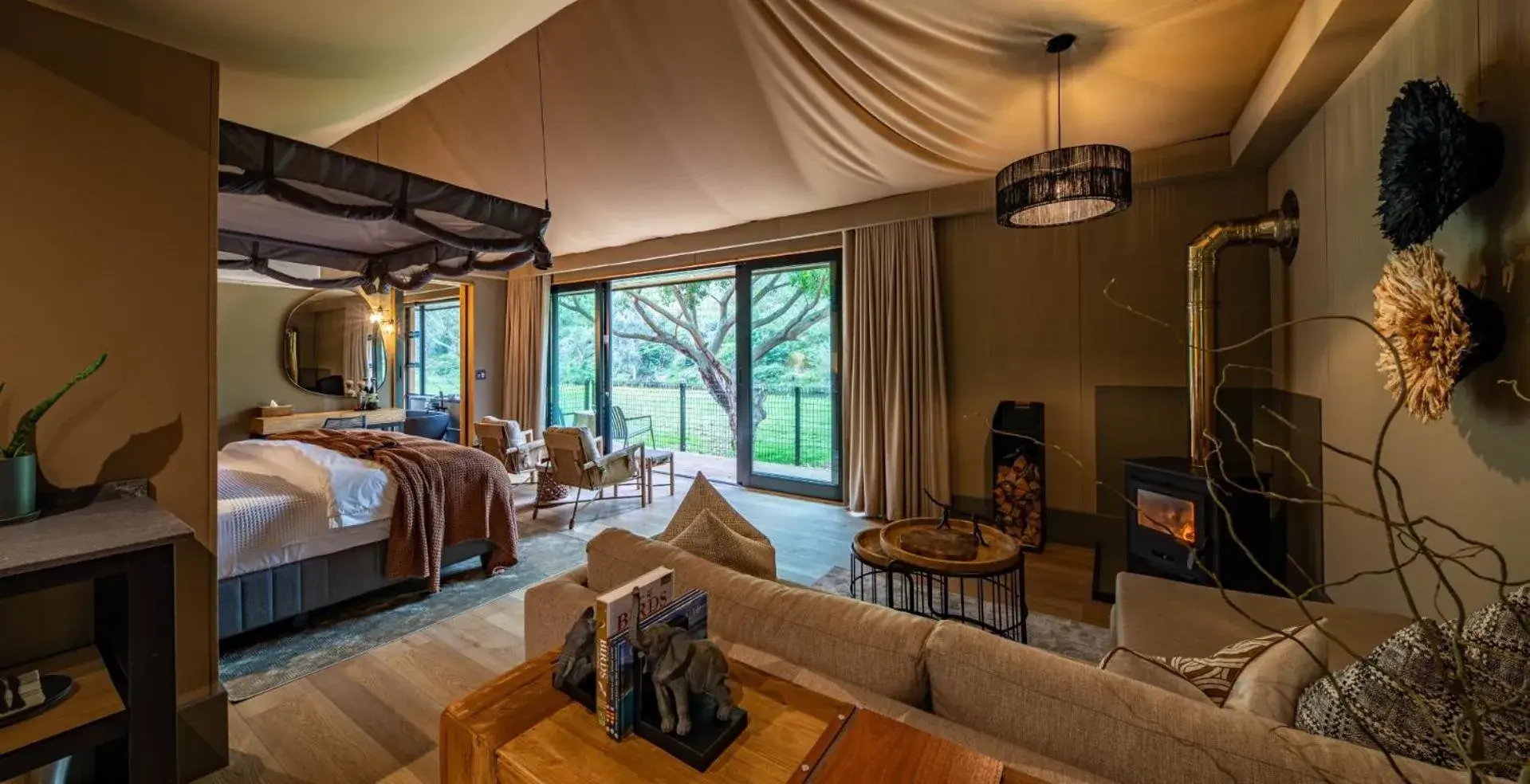 Super Deluxe Tented Suite Includes 2 Game Drives - single occupancy in Botlierskop Tented Lodge Super Deluxe Tented Suite Includes 2 Game Drives - single occupancy in Botlierskop Tented Lodge