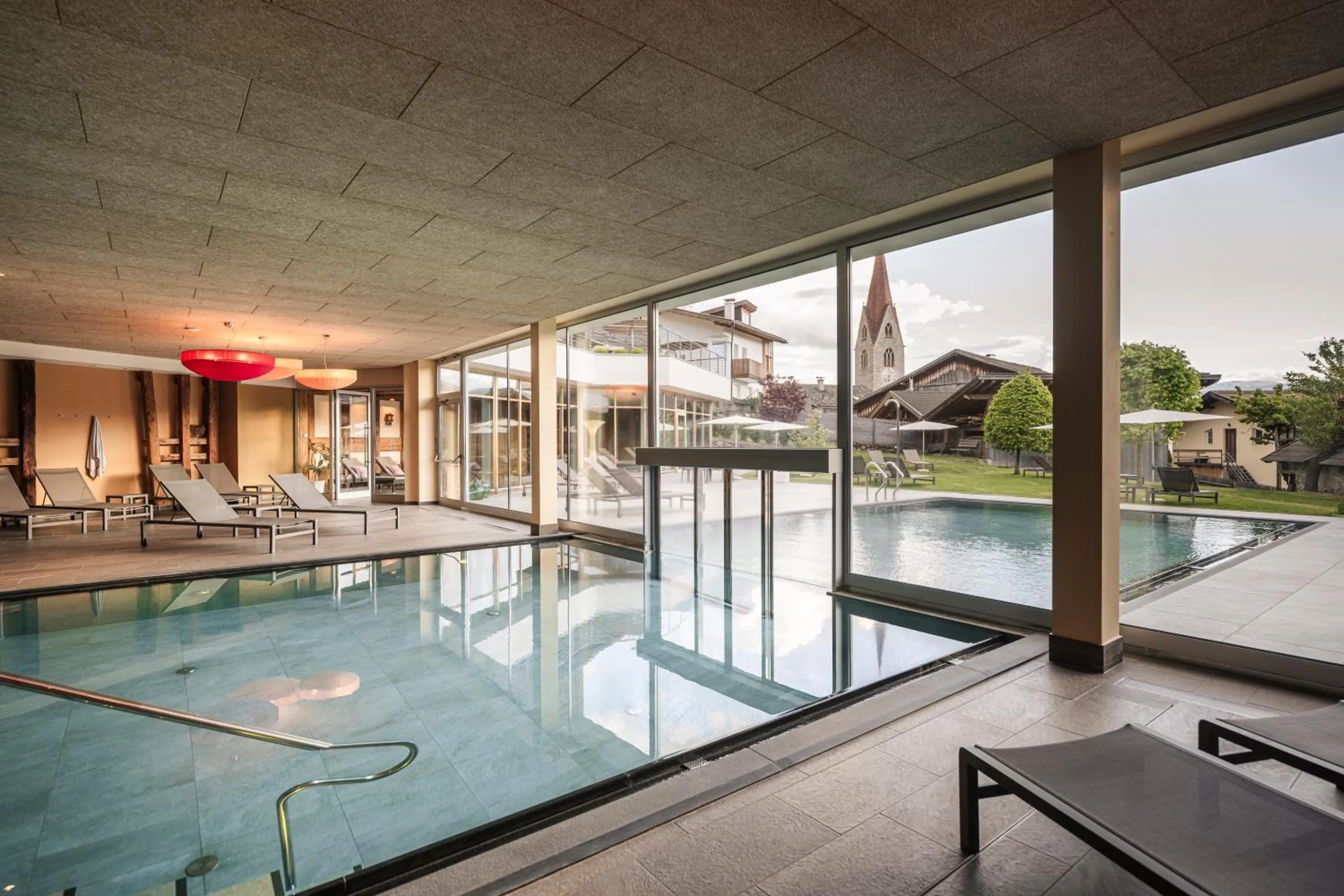 Pool view in Hotel Gasserhof
