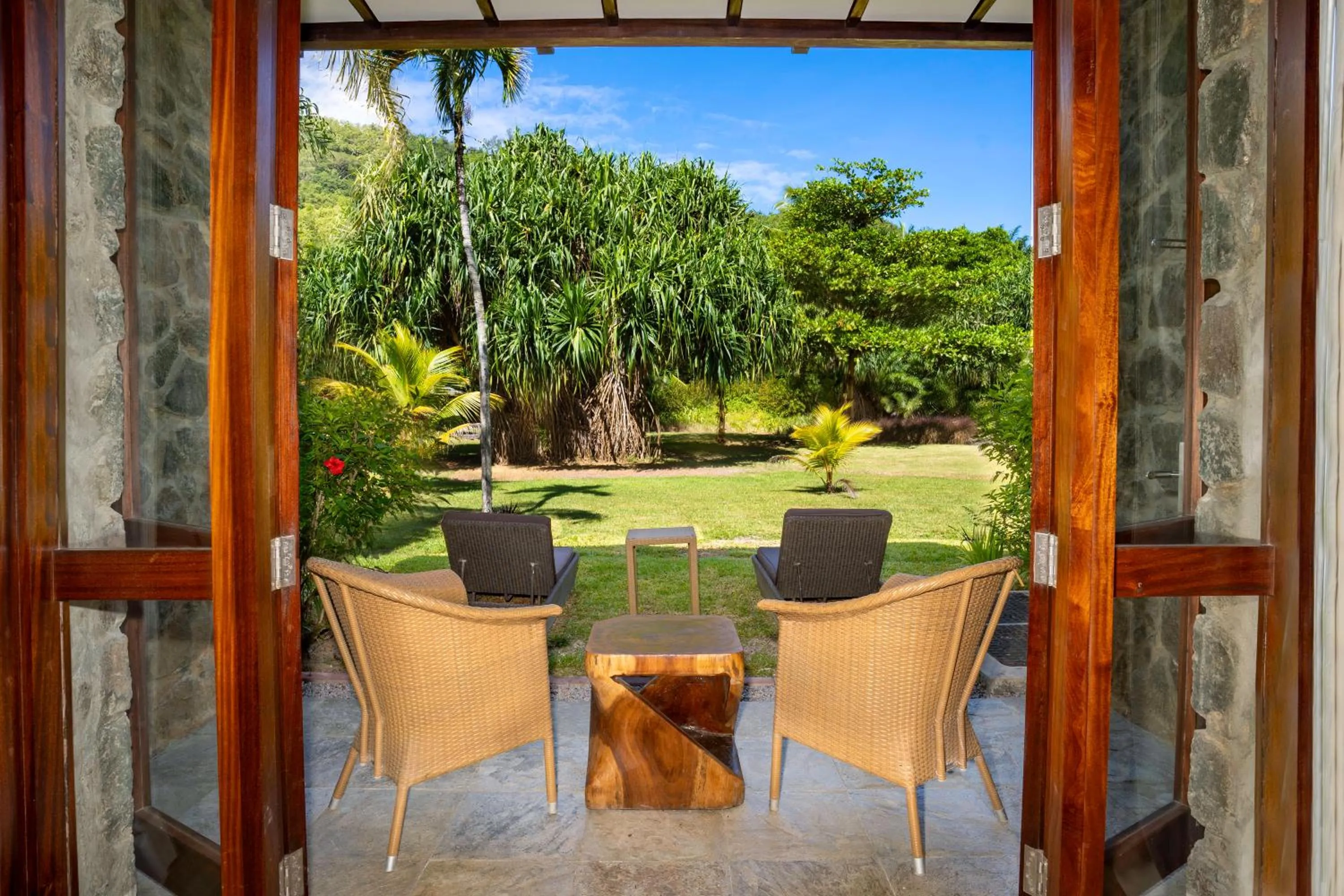 Garden view in Kempinski Seychelles Resort