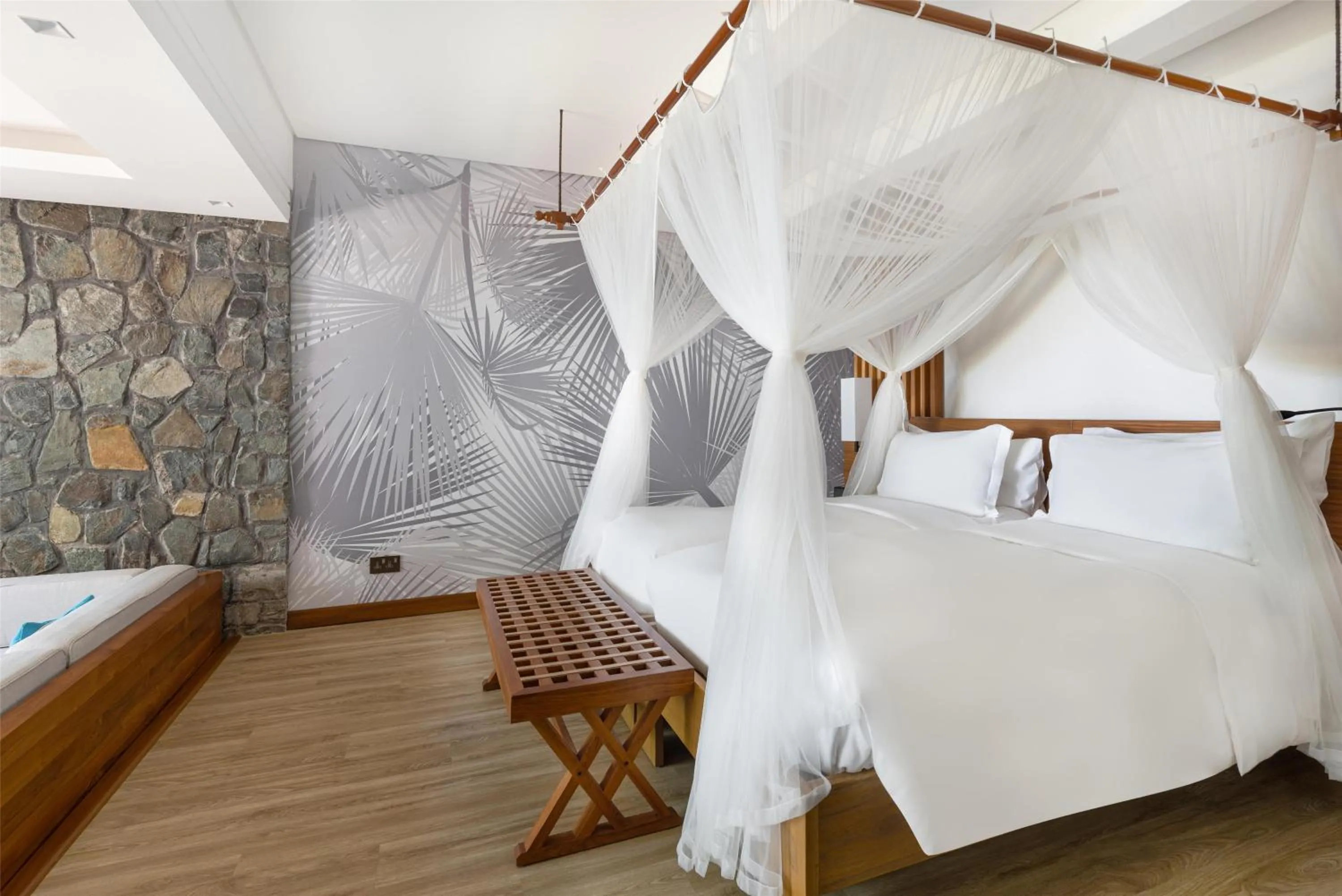 Bedroom, Bed in Kempinski Seychelles Resort