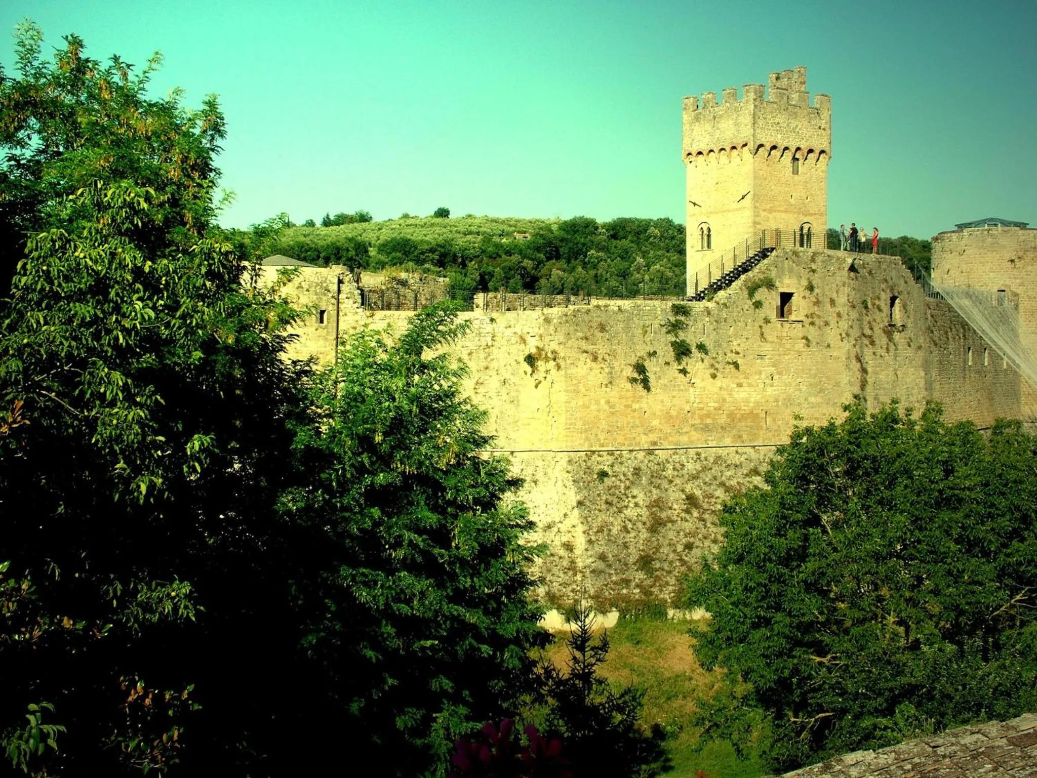 Landmark view in La Francigena