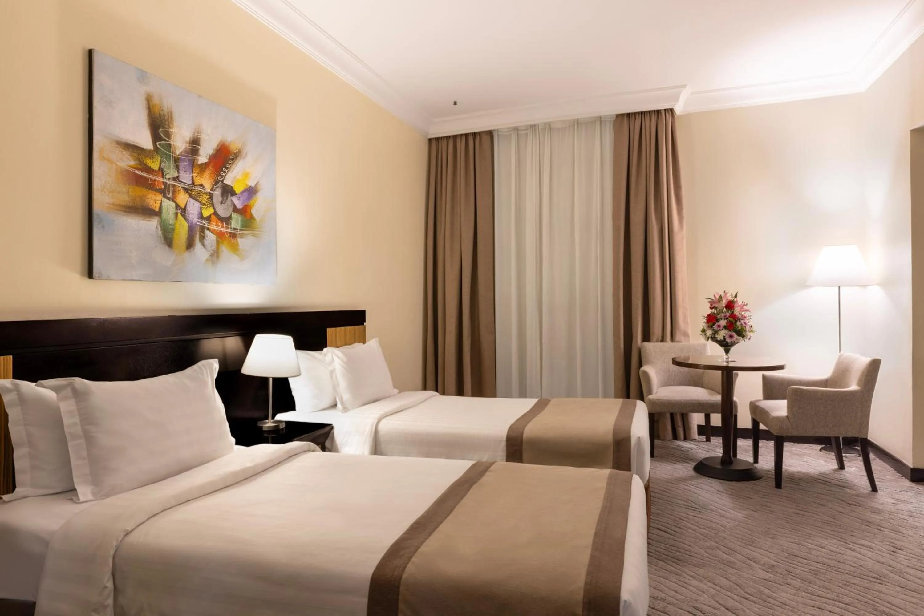 Bed in Dream City Hotel Apartments LLC