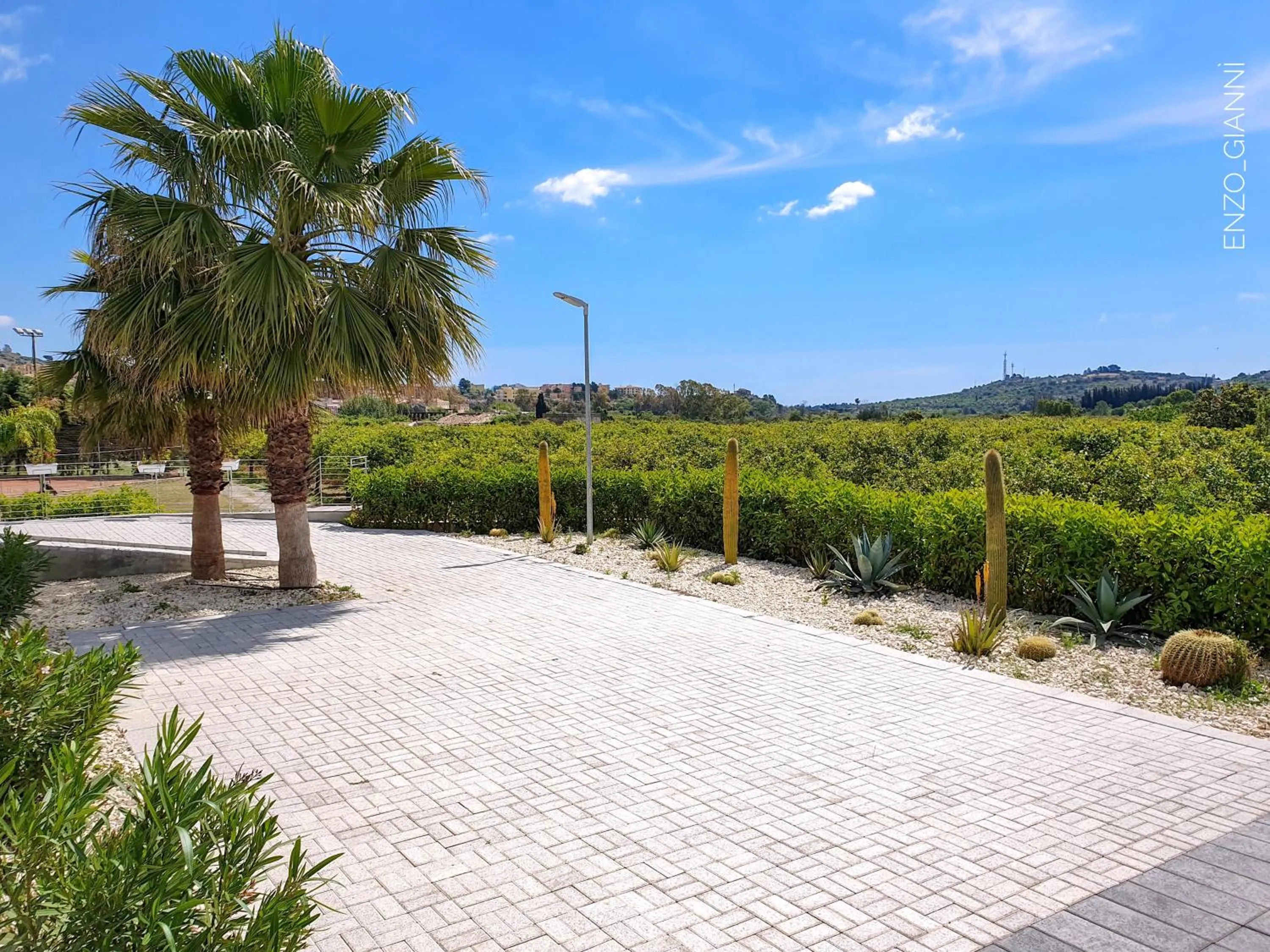 Natural landscape in Villa Landolina