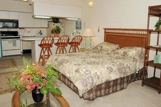 Kitchen or kitchenette, Bed in Club St. Croix Beach and Tennis Resort