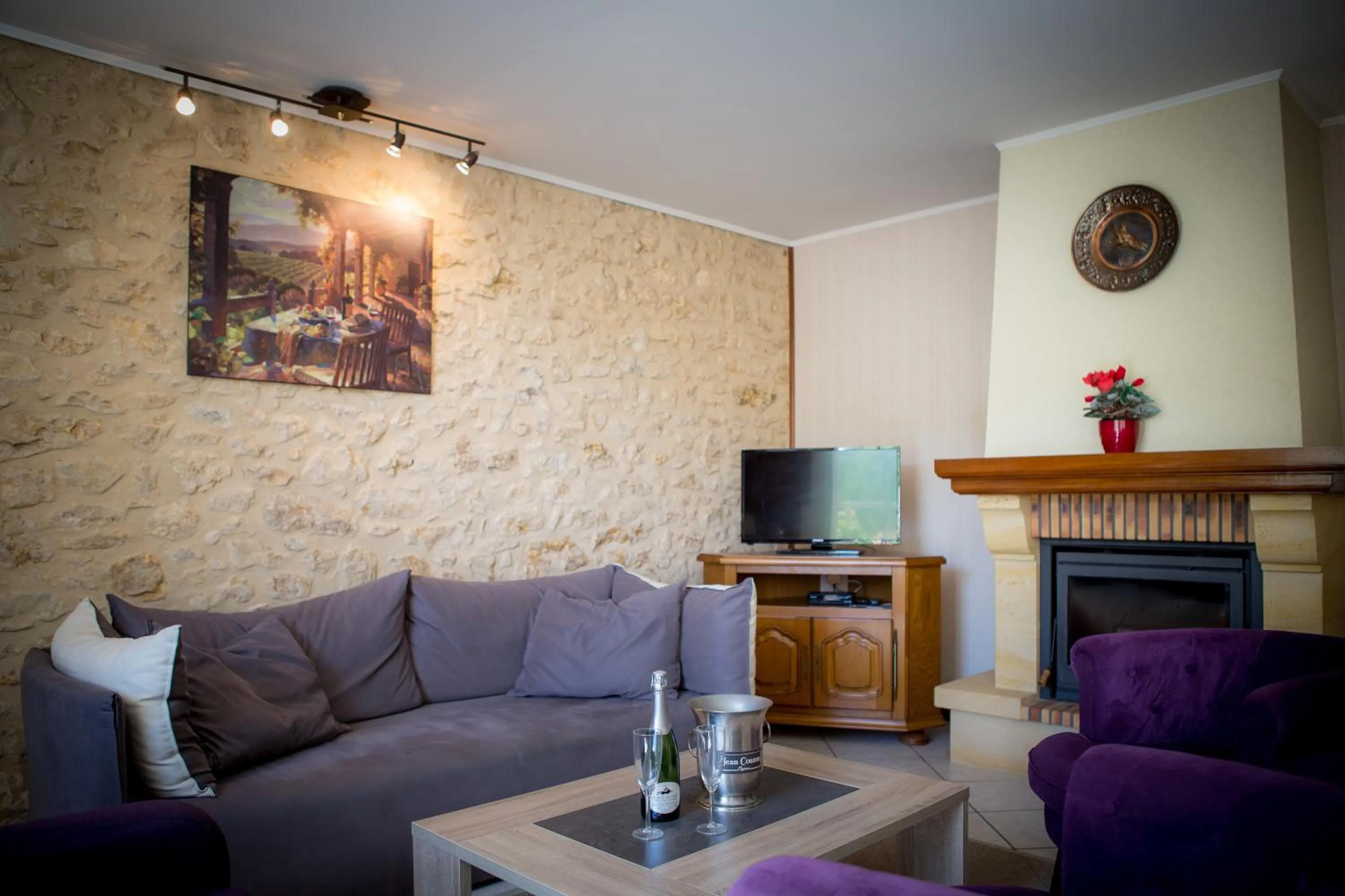 Seating area in Les Magnolias holiday homes