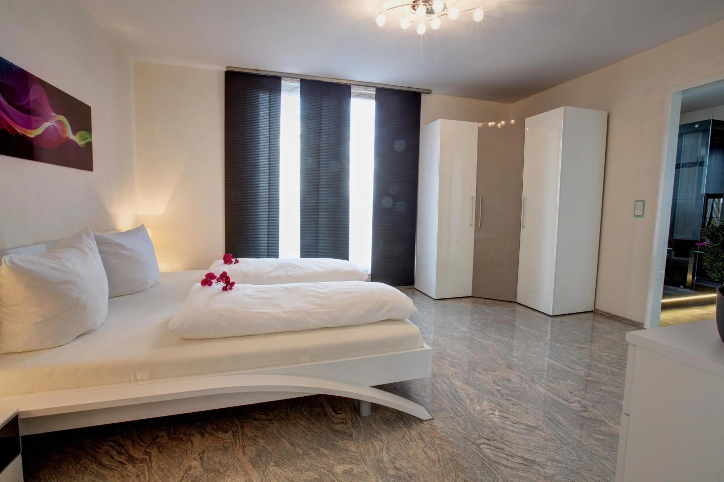 Bed in Hotel Jungstil